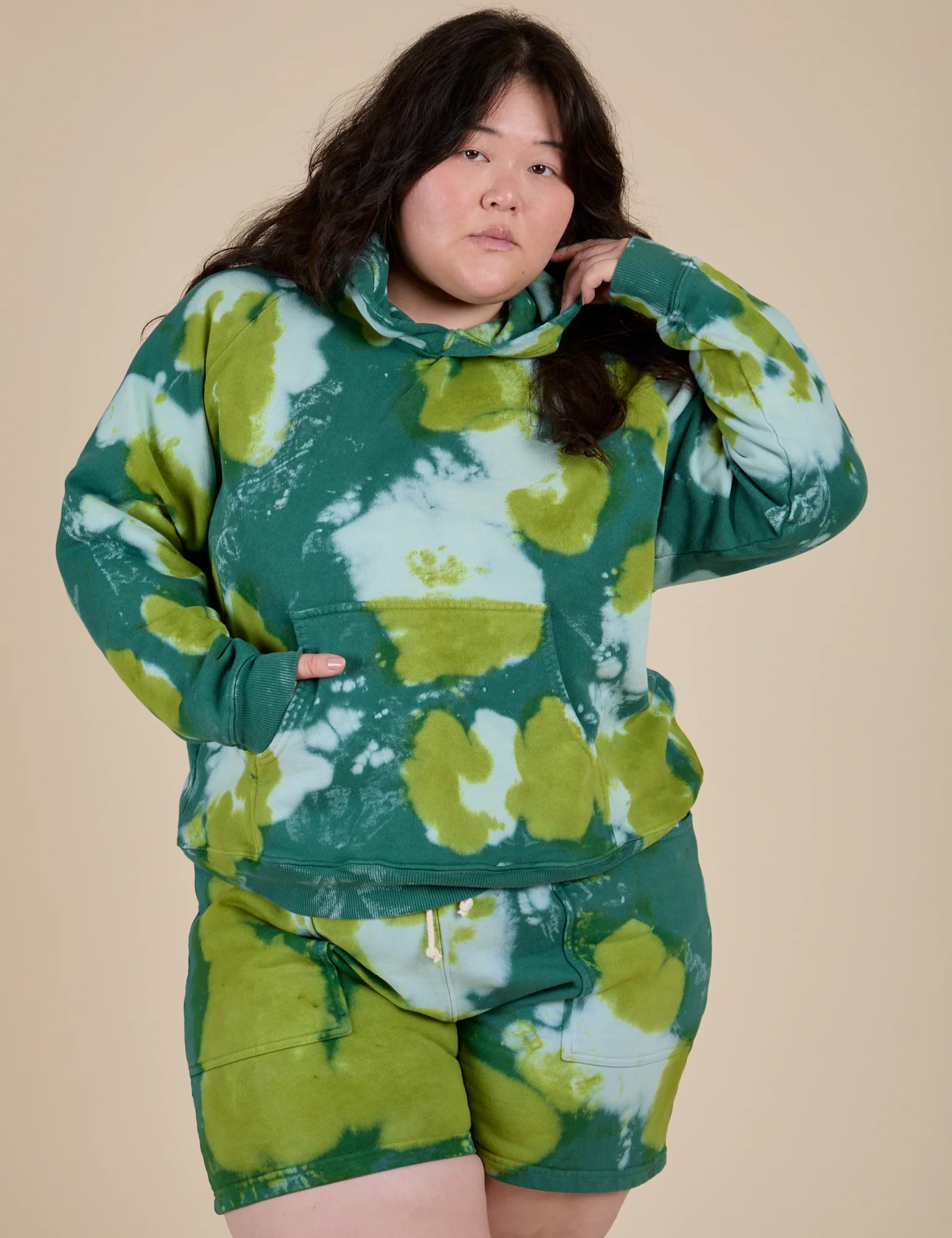 Heavyweight Oversized Hoodie - Green Magic Waters - Image 5