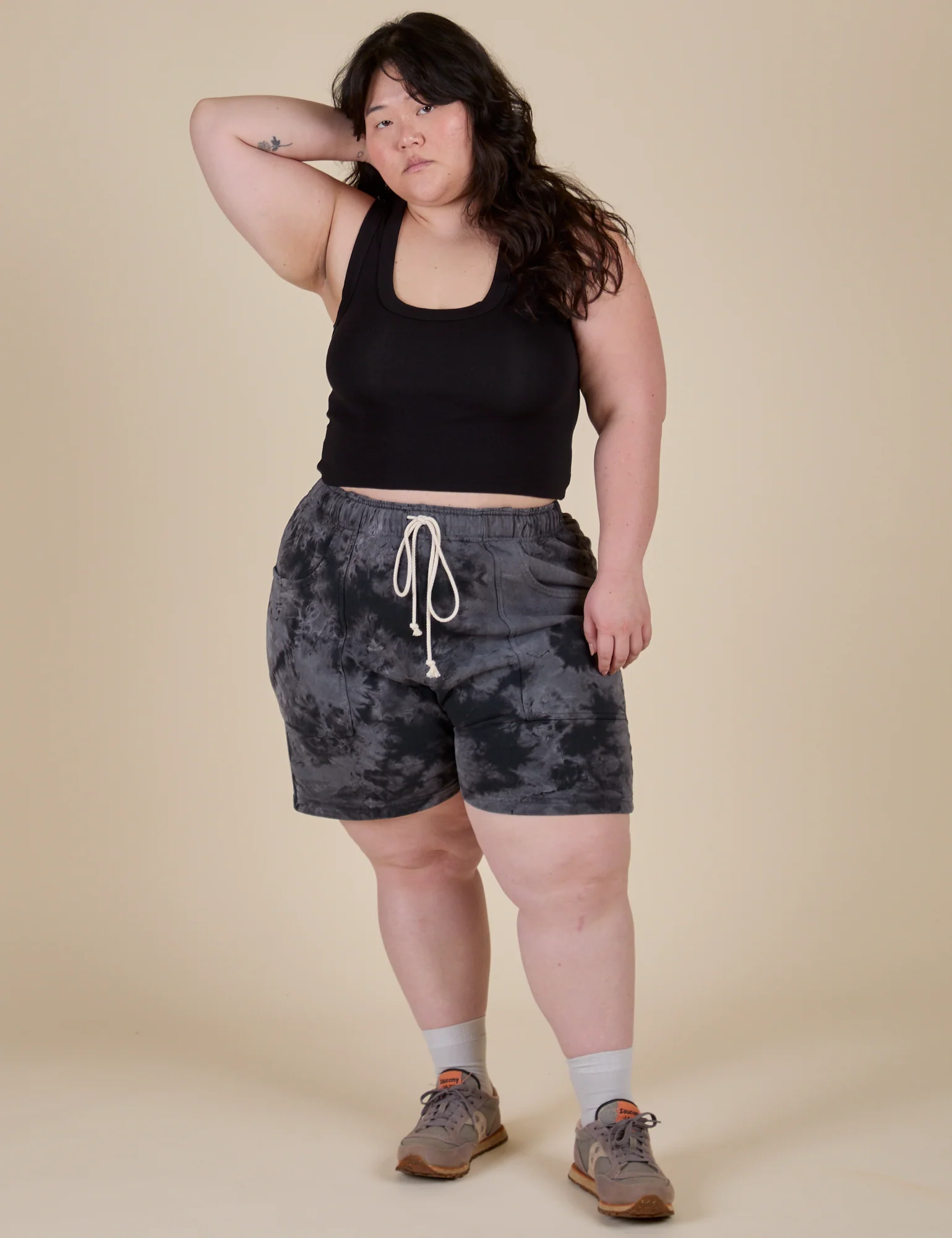 Heavyweight Sweat Shorts - Black Magic Waters - Image 11
