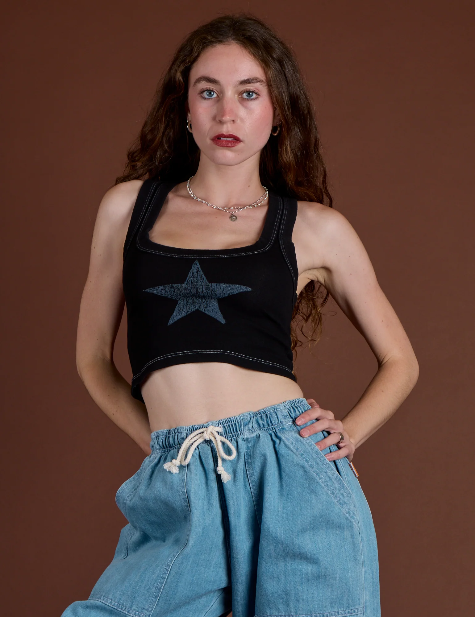 Icon Cropped Tank - Black Star - Image 16