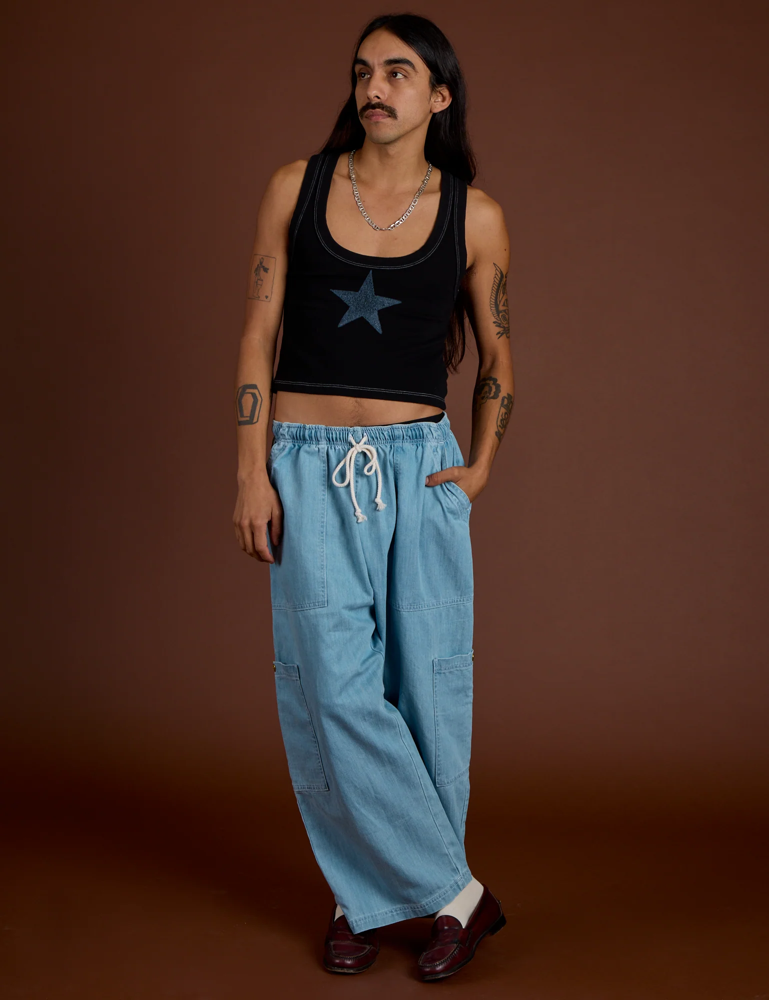 Icon Cropped Tank - Black Star - Image 5