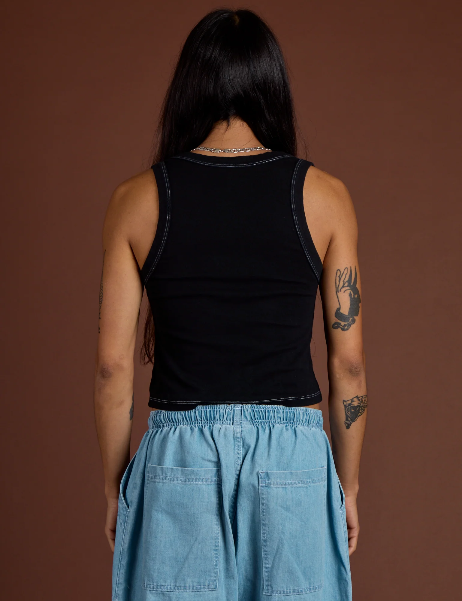Icon Cropped Tank - Black Star - Image 7