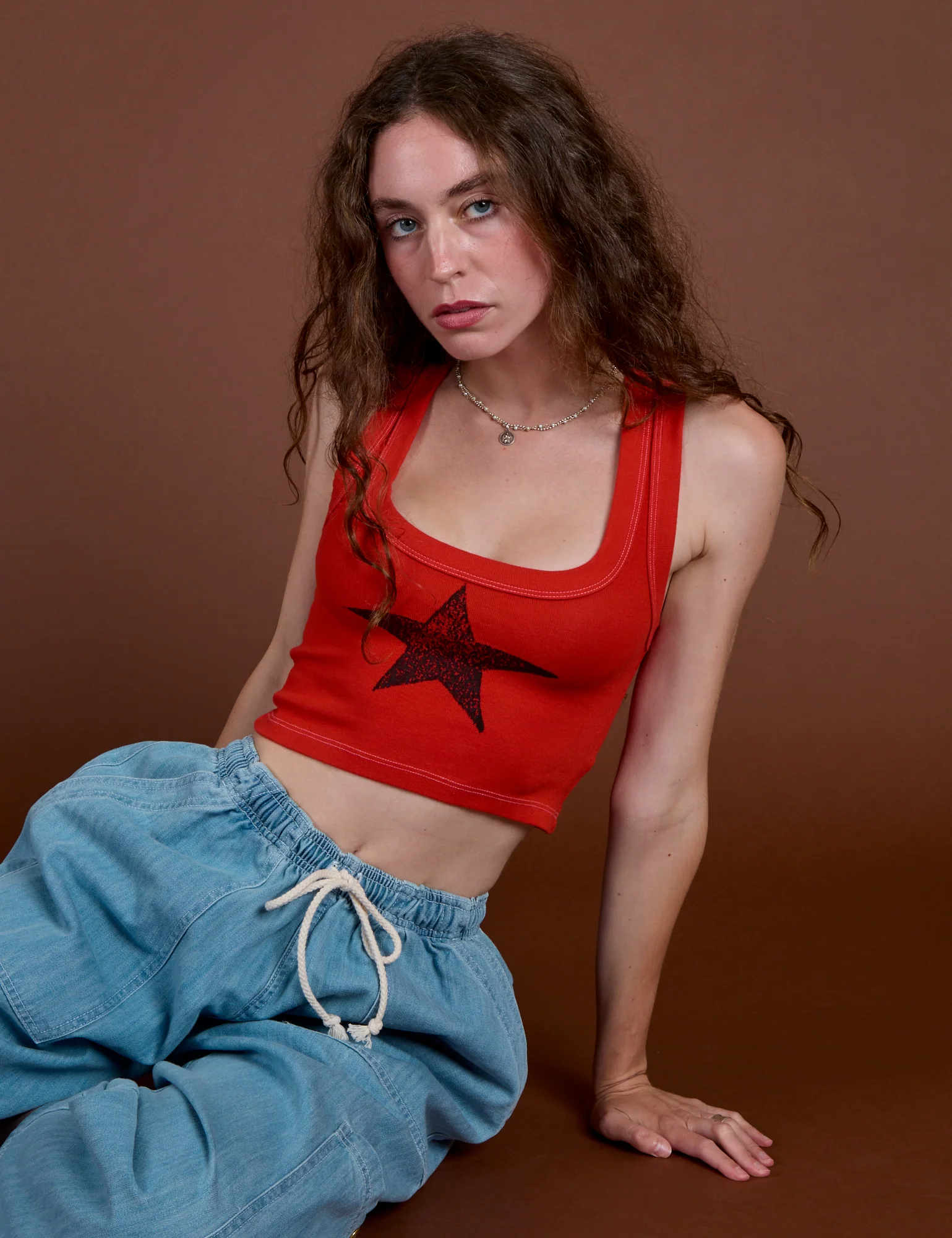 Icon Cropped Tank - Red Star - Image 7
