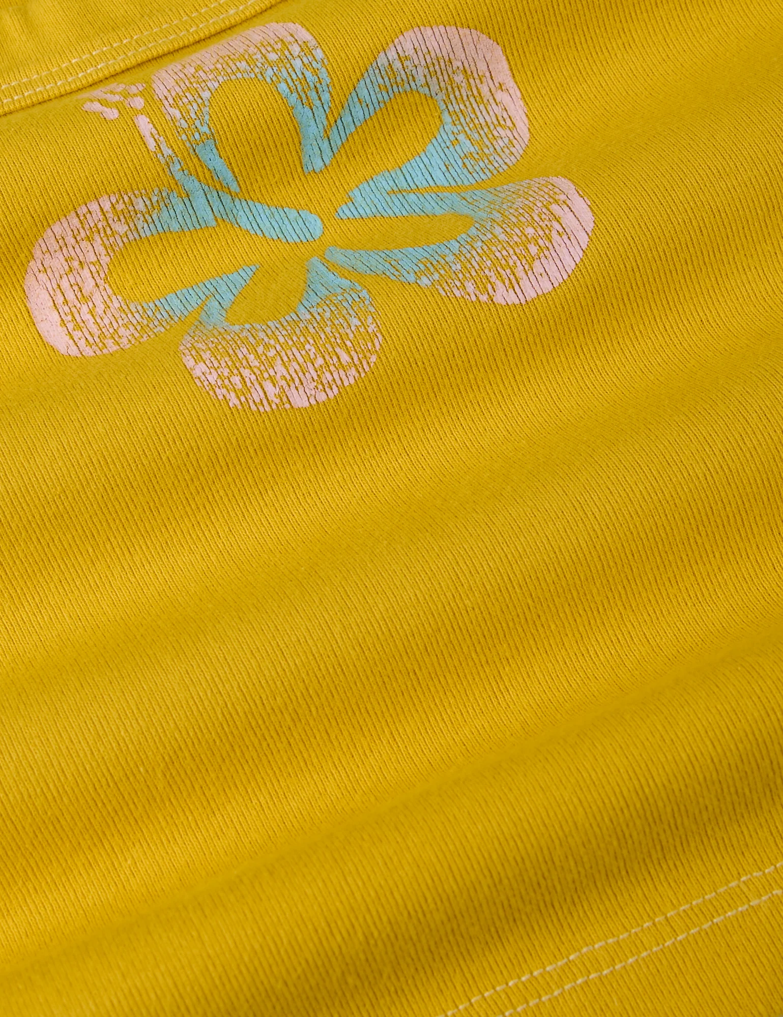 Icon Cropped Tank - Yellow Hibiscus - Image 2