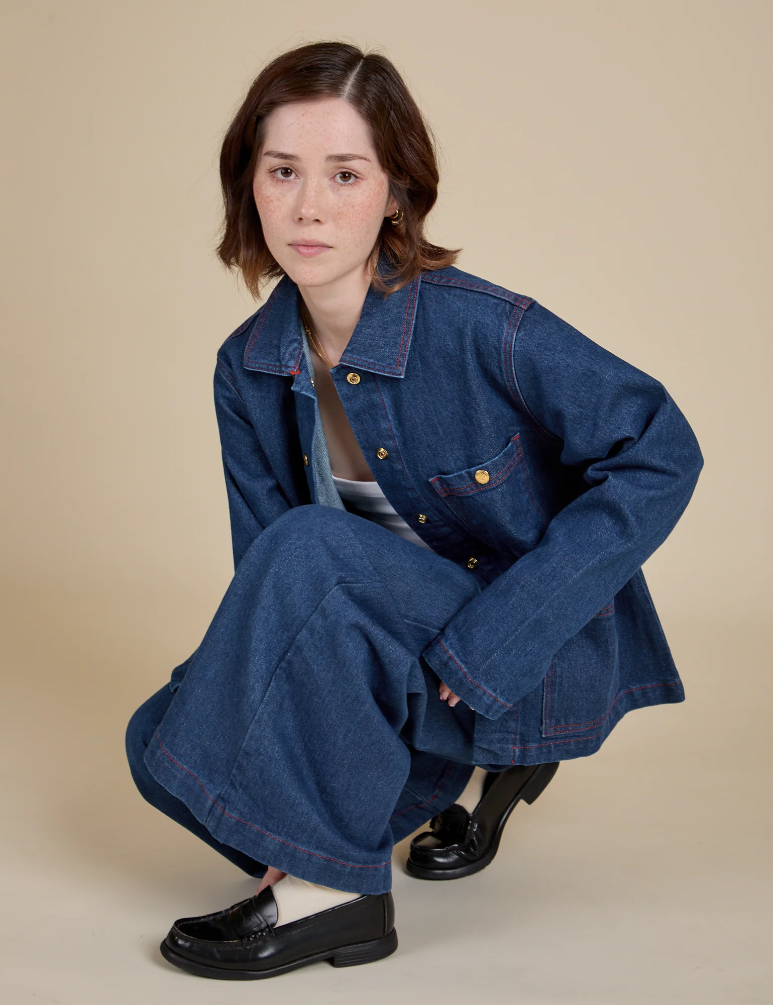 Indigo Denim Work Jacket - Dark Wash - Image 18