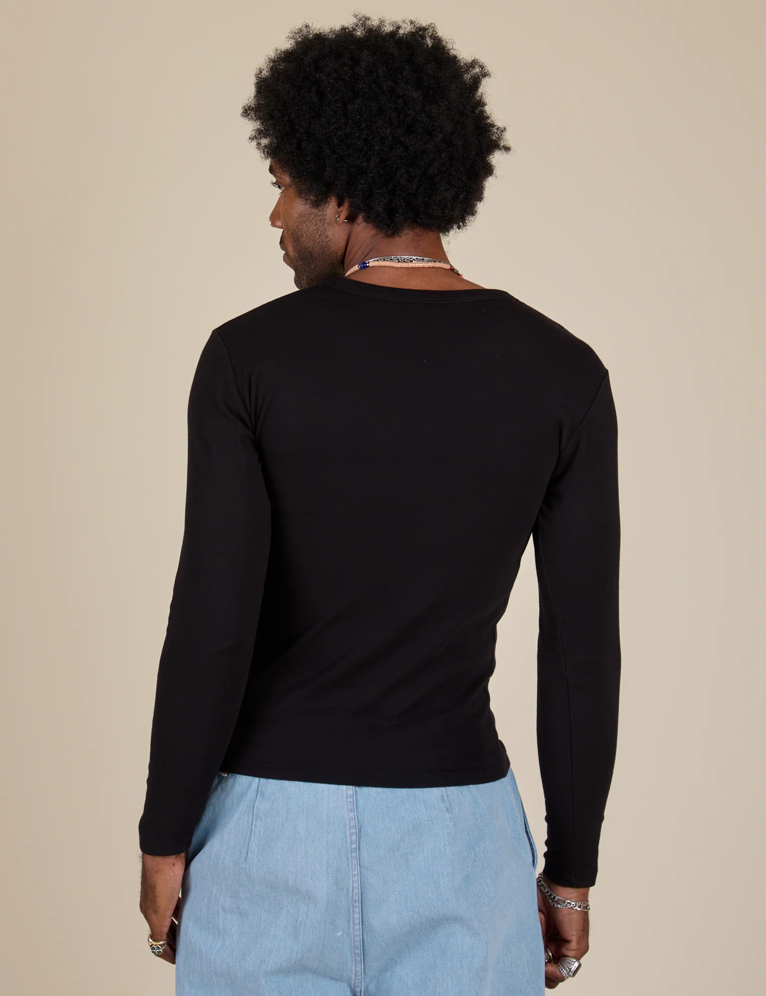Long Sleeve Baby Tee - Basic Black - Image 22