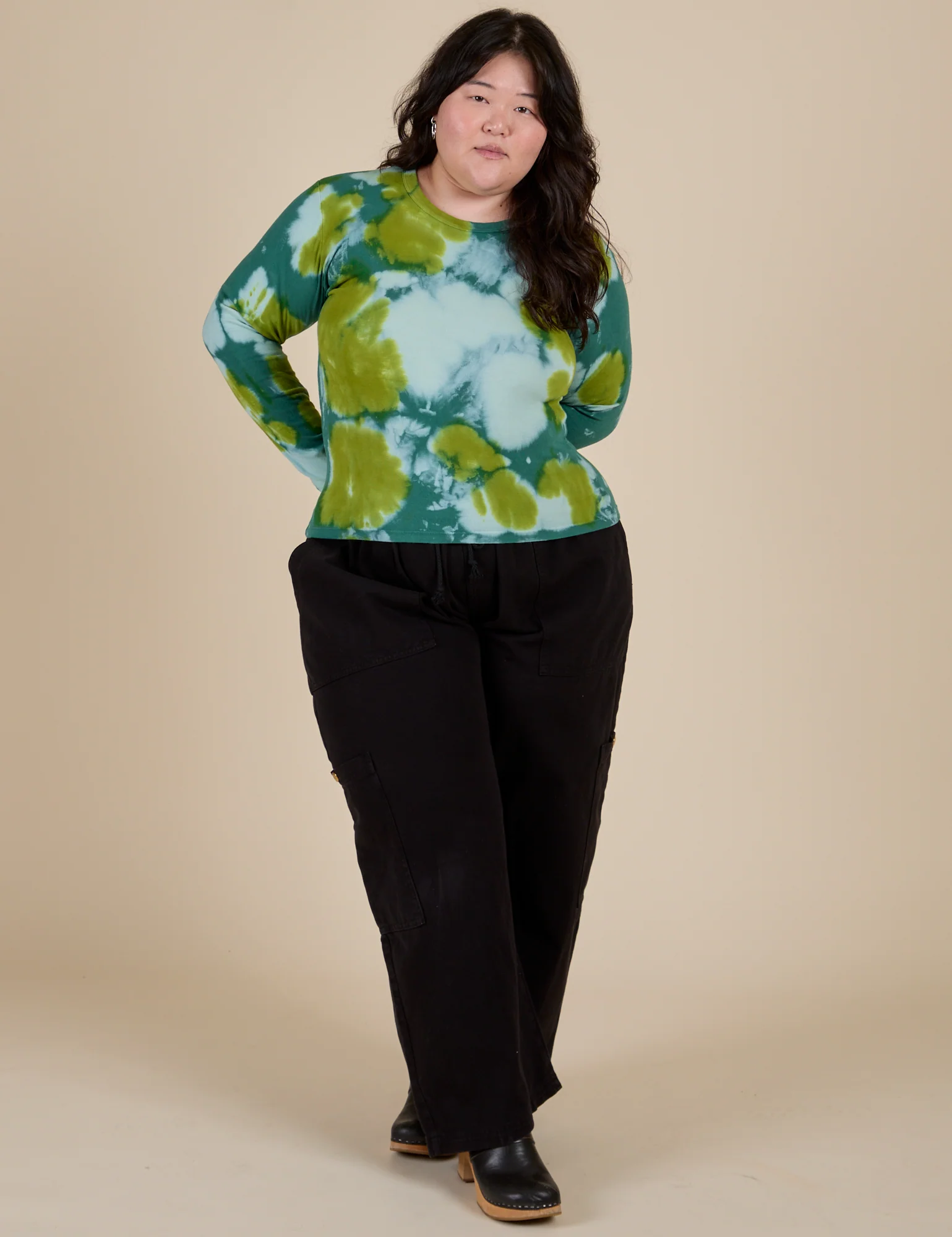 Long Sleeve Baby Tee - Green Magic Waters - Image 11