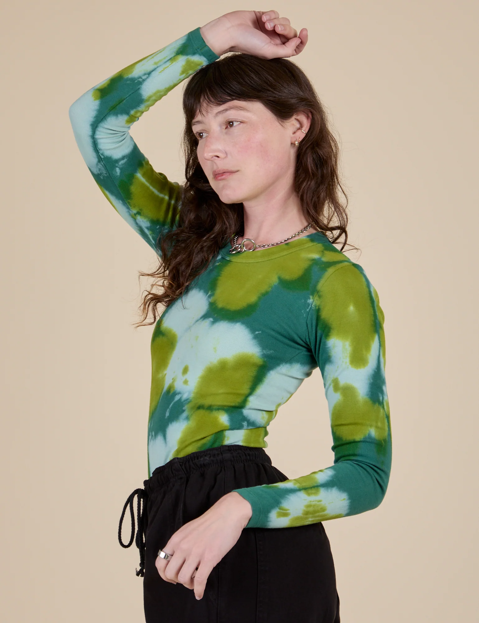 Long Sleeve Baby Tee - Green Magic Waters - Image 7