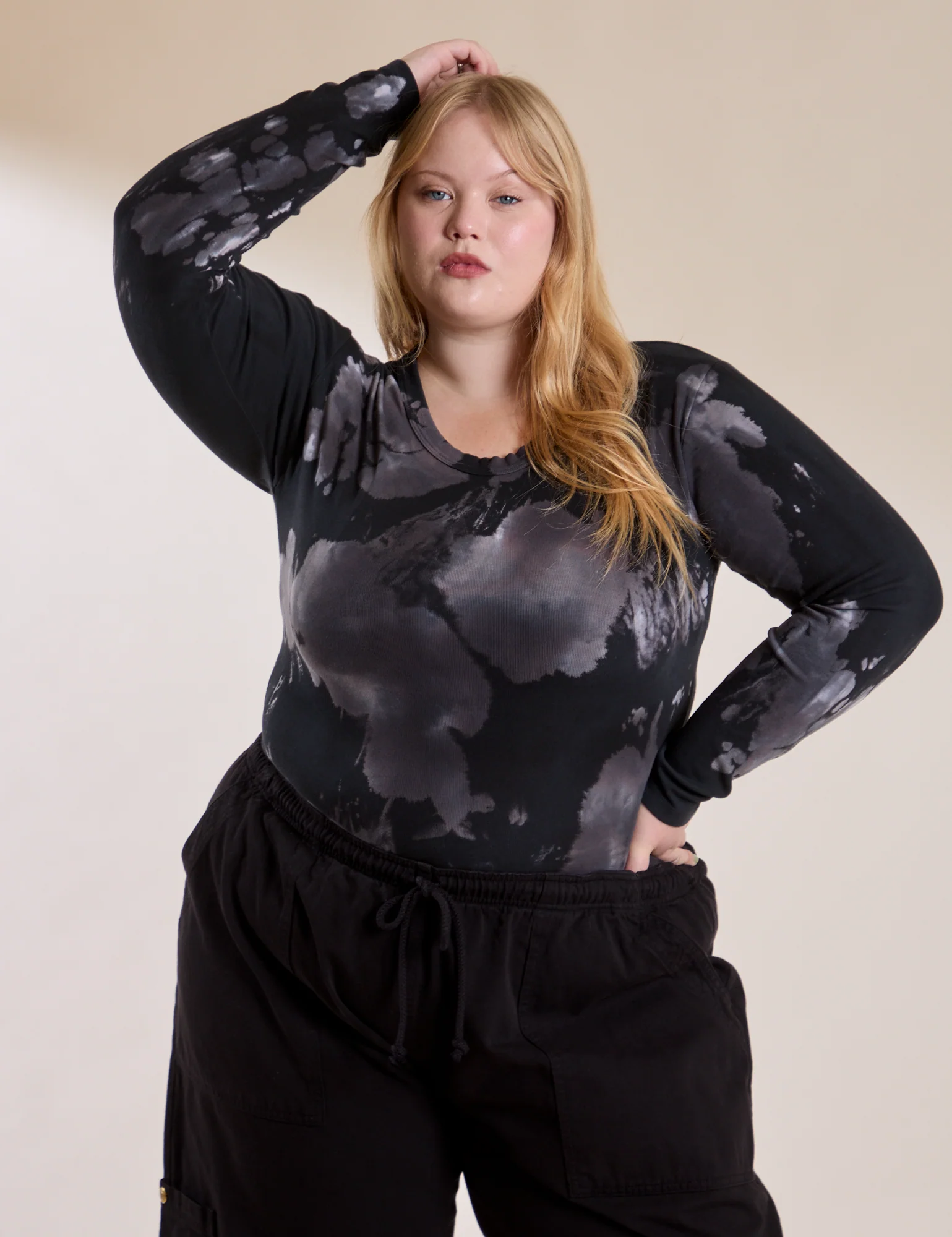Long Sleeve Baby Tee - Ink Blot - Image 18