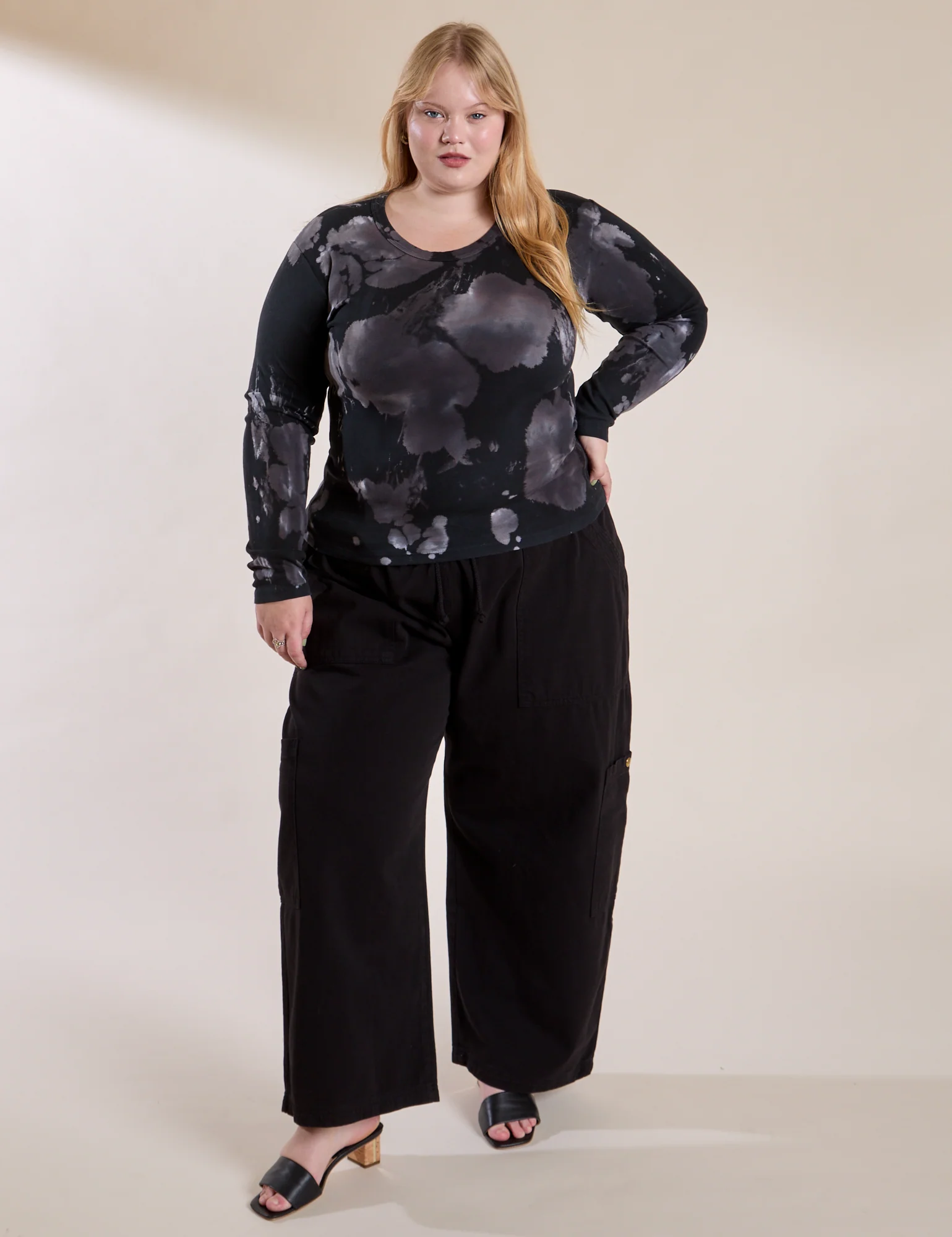 Long Sleeve Baby Tee - Ink Blot - Image 20