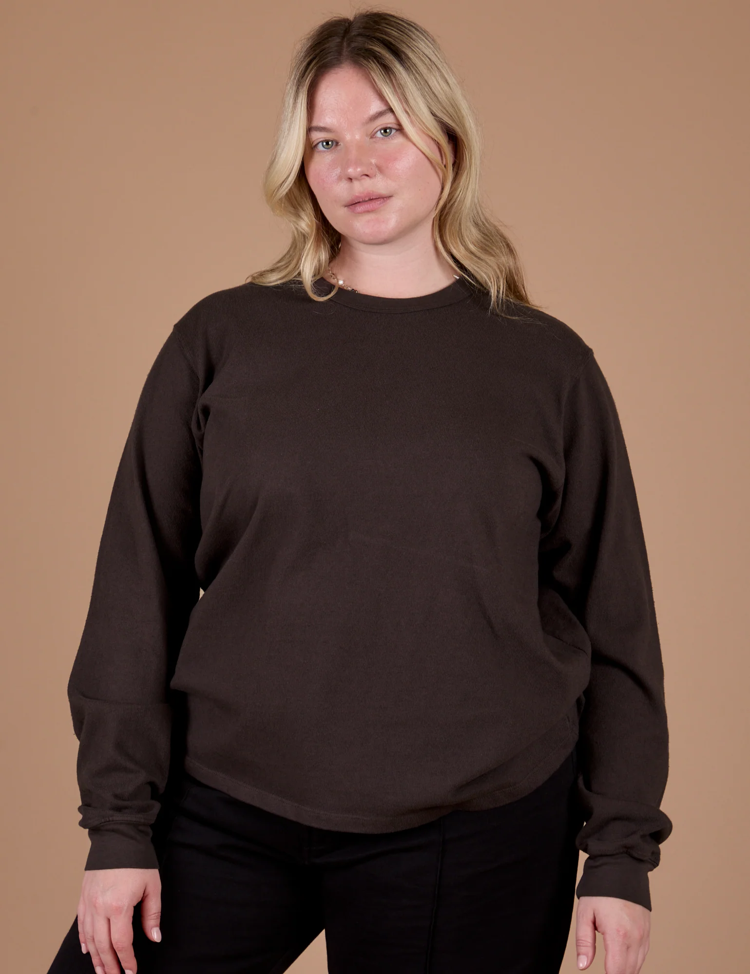 Long Sleeve Burly Tee - Espresso Brown - Image 15
