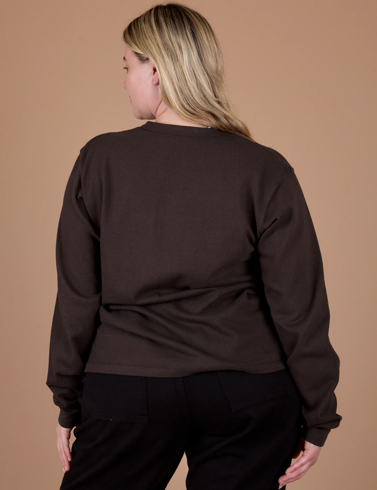Long Sleeve Burly Tee - Espresso Brown - Image 21