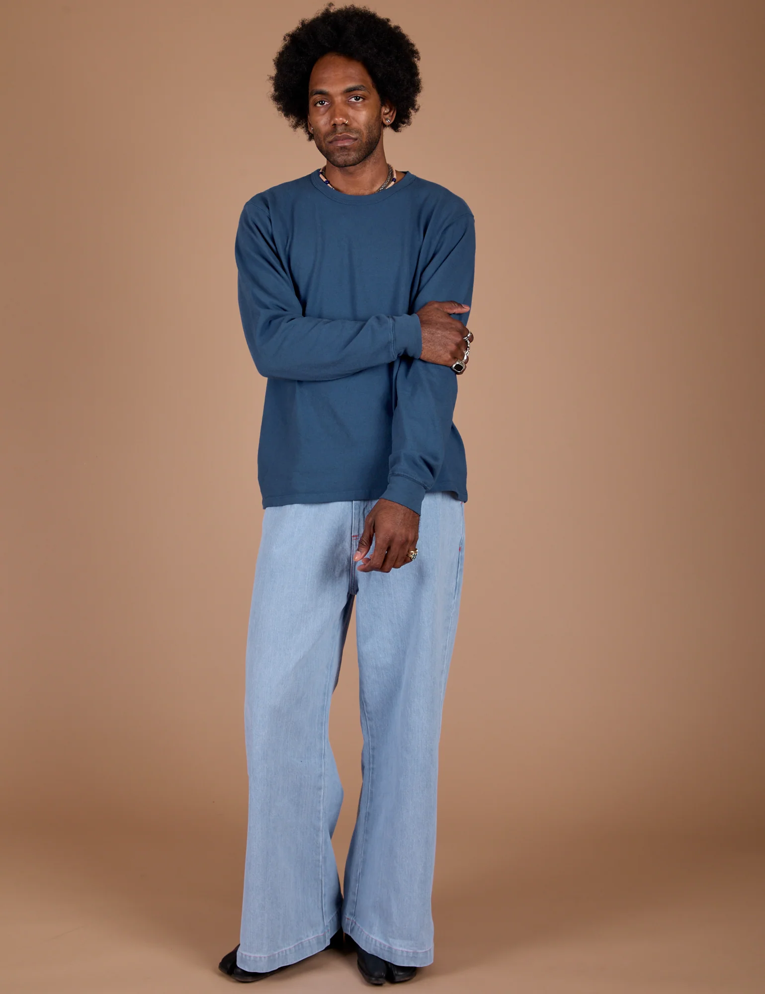 Long Sleeve Burly Tee - French Blue - Image 14
