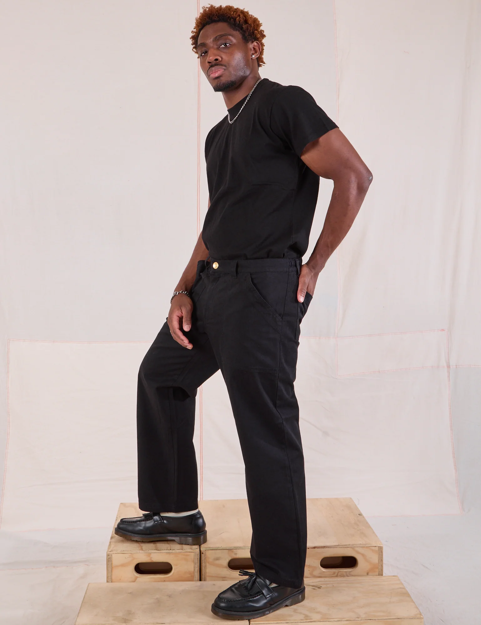 Mid-Rise Work Pants - Basic Black - Image 11