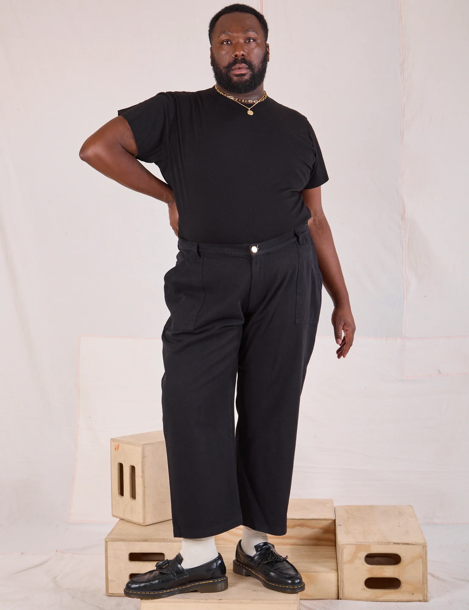 Mid-Rise Work Pants - Basic Black - Image 15