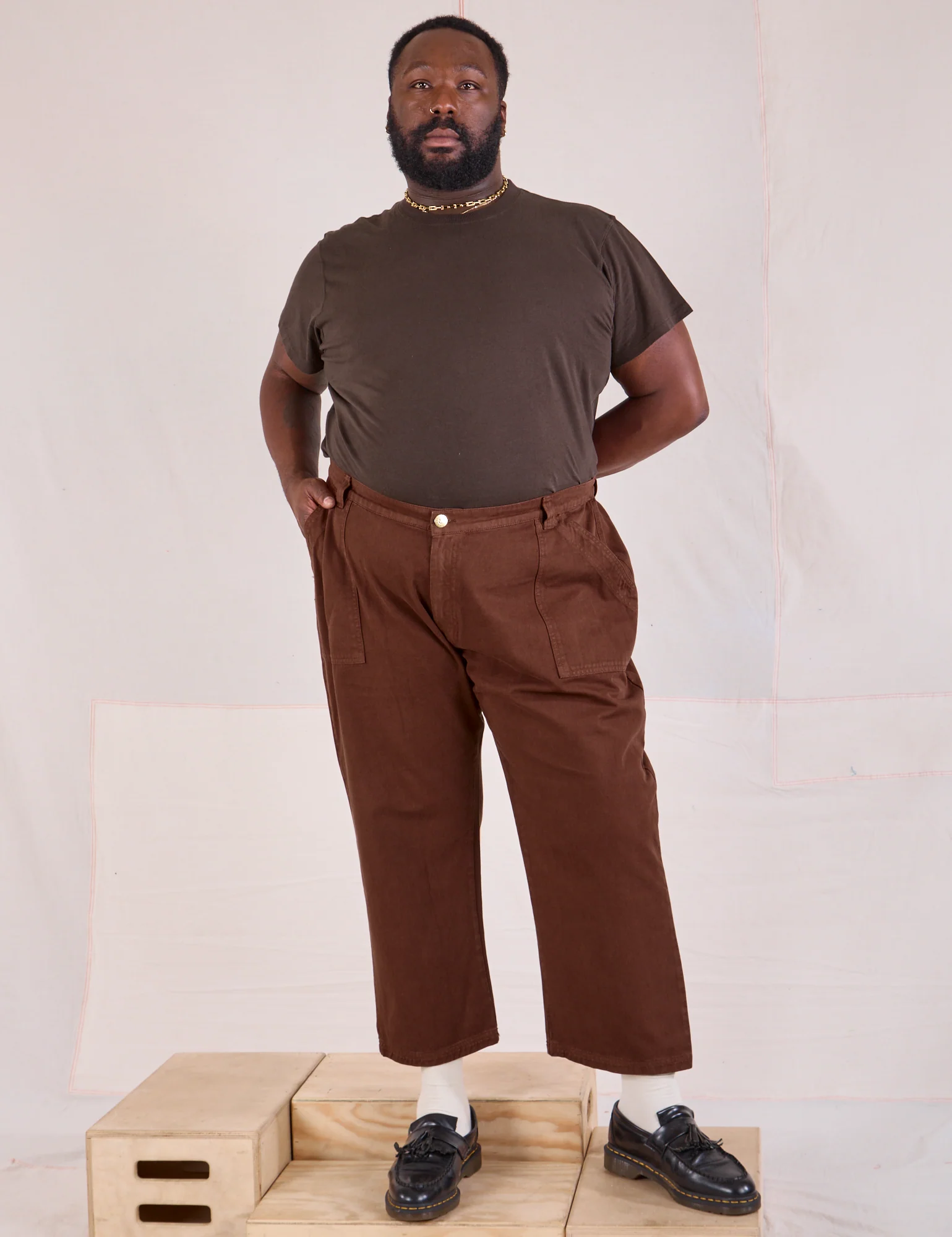 Mid-Rise Work Pants - Fudgesicle Brown - Image 13