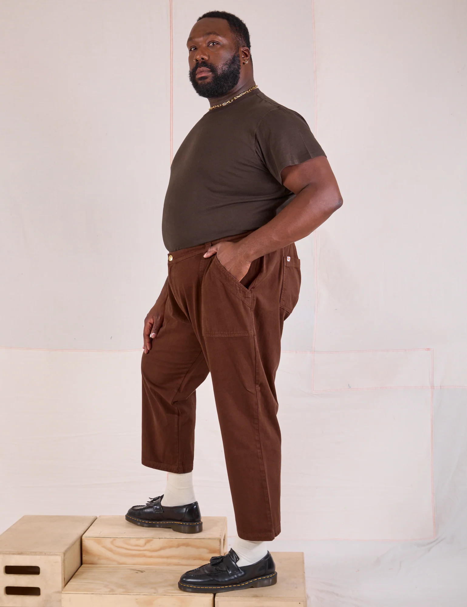 Mid-Rise Work Pants - Fudgesicle Brown - Image 14