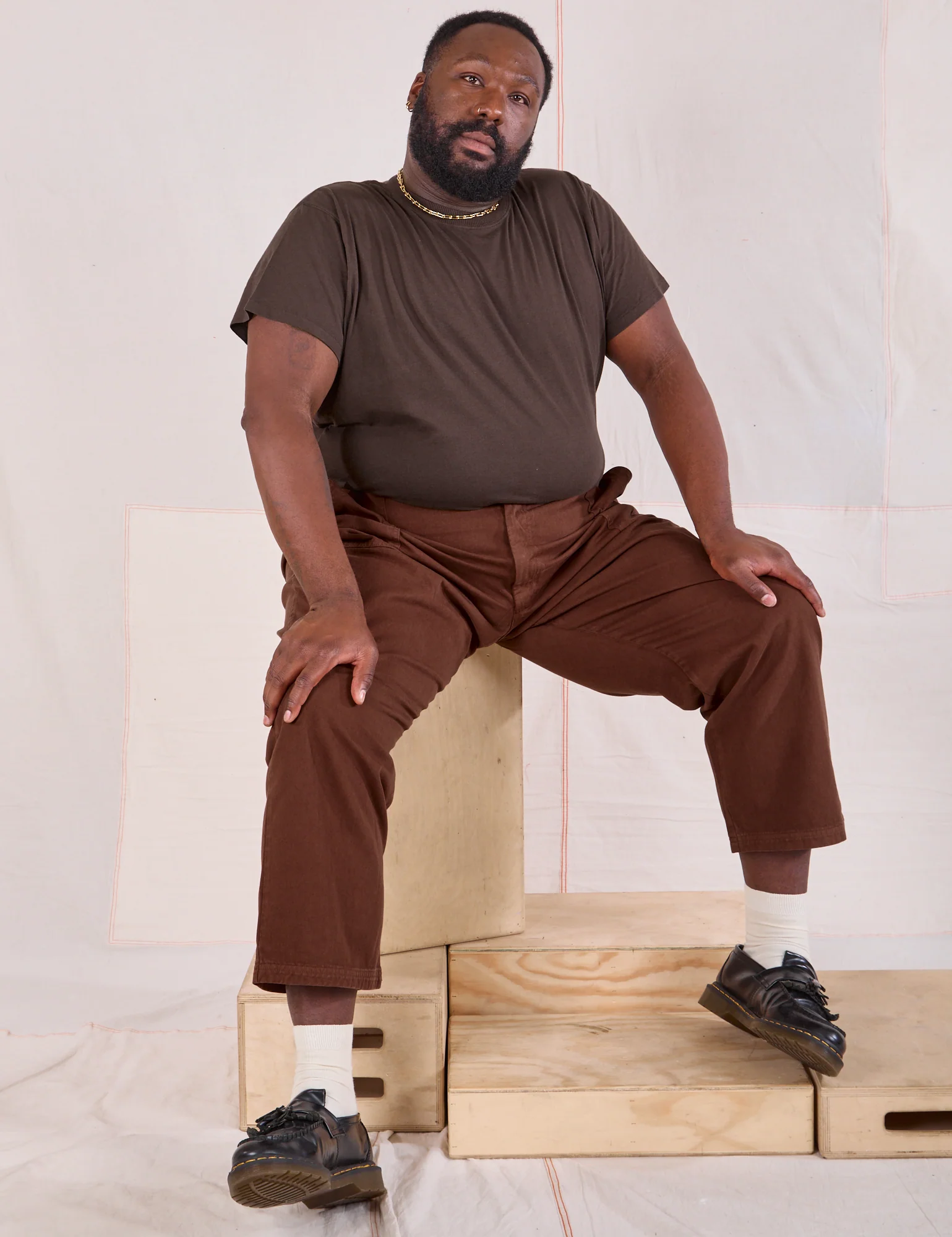 Mid-Rise Work Pants - Fudgesicle Brown - Image 16