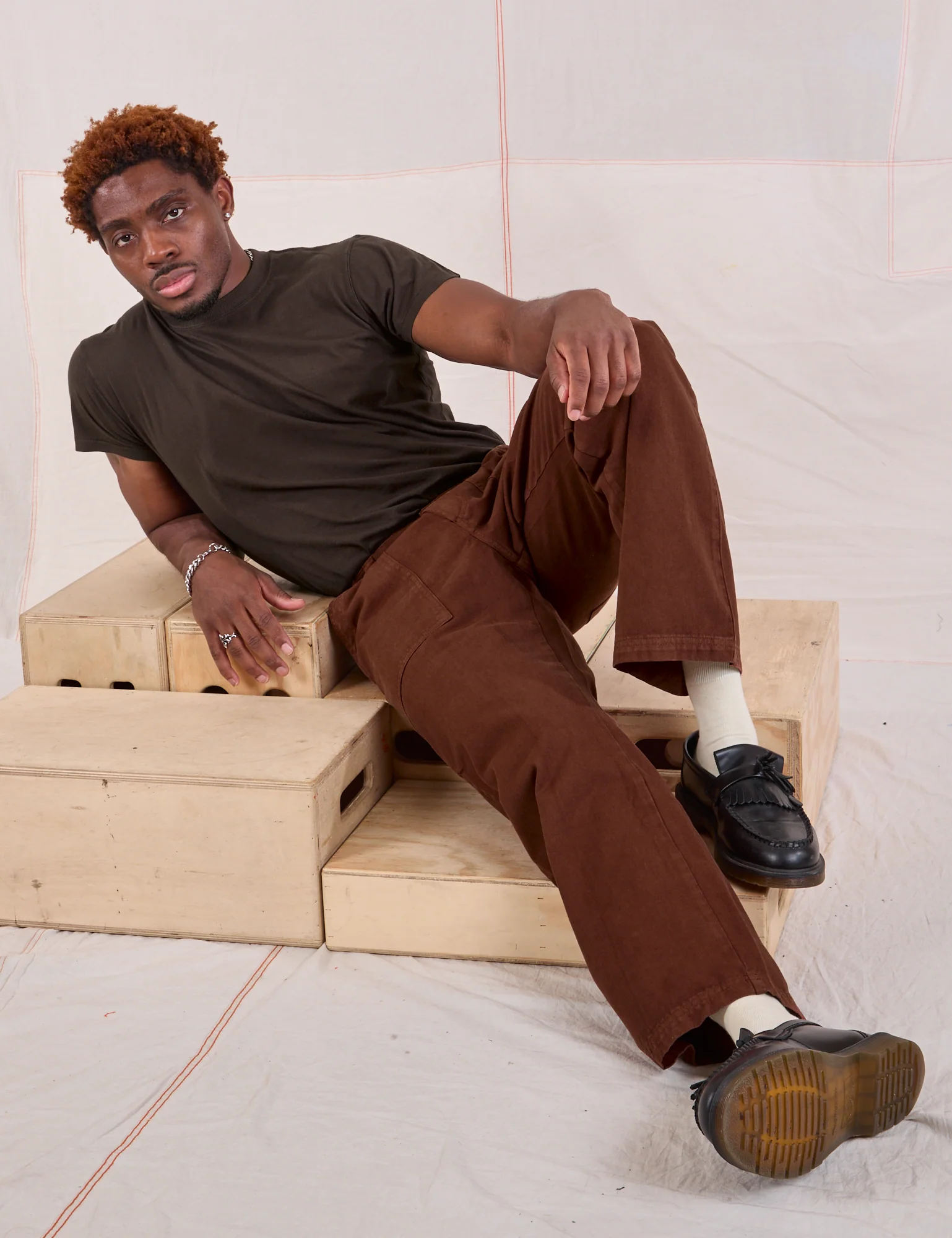 Mid-Rise Work Pants - Fudgesicle Brown - Image 7