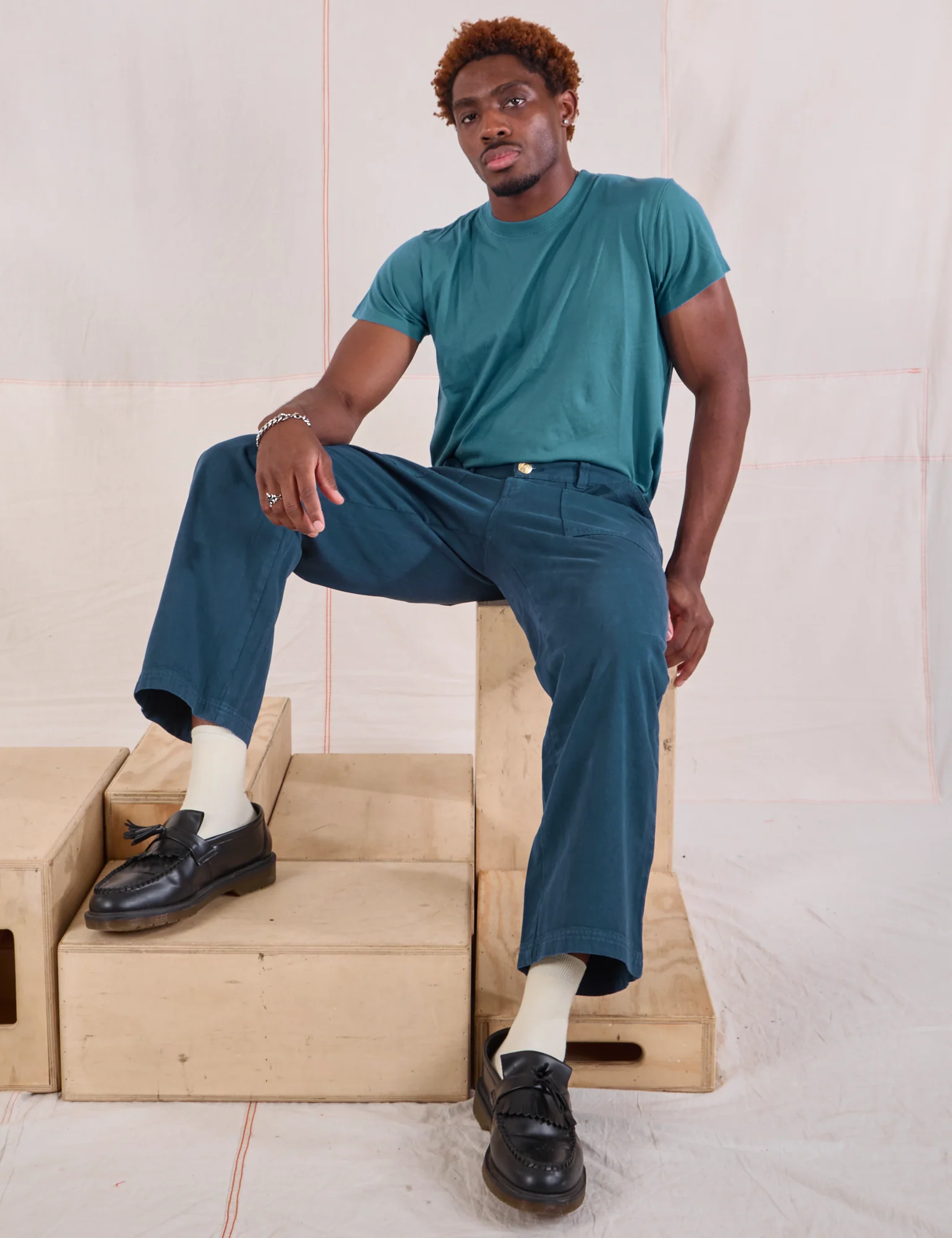 Mid-Rise Work Pants - Lagoon - Image 10