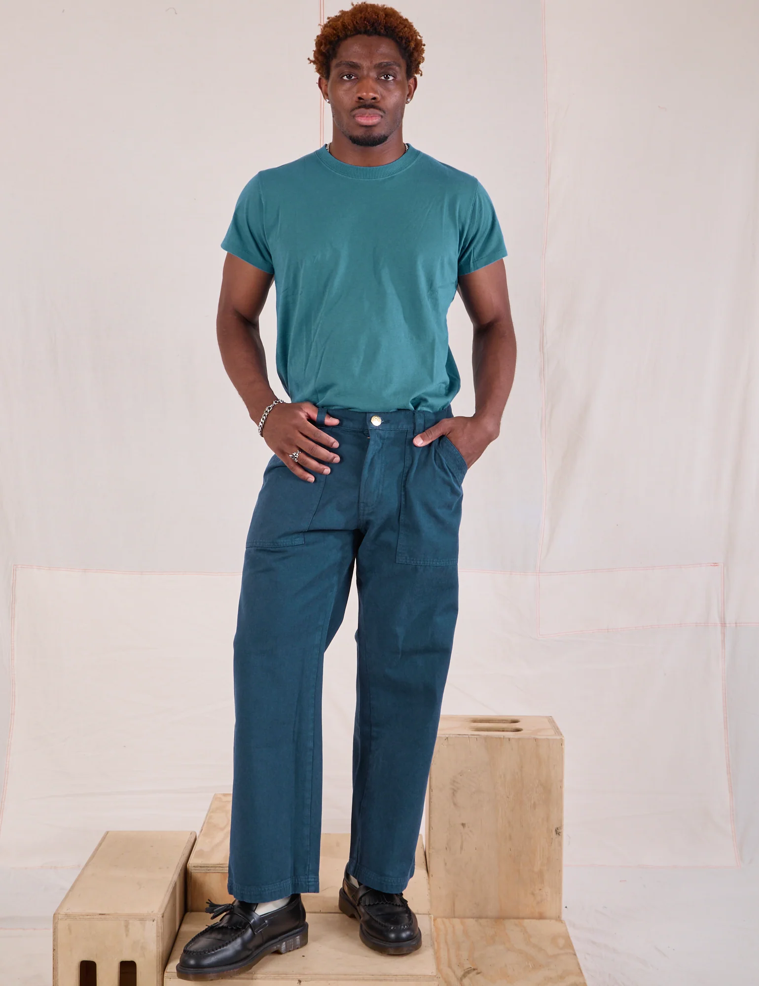 Mid-Rise Work Pants - Lagoon - Image 8