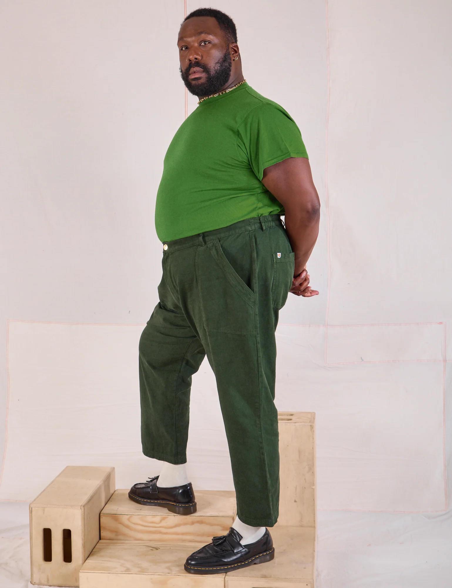 Mid-Rise Work Pants - Swamp Green - Image 11