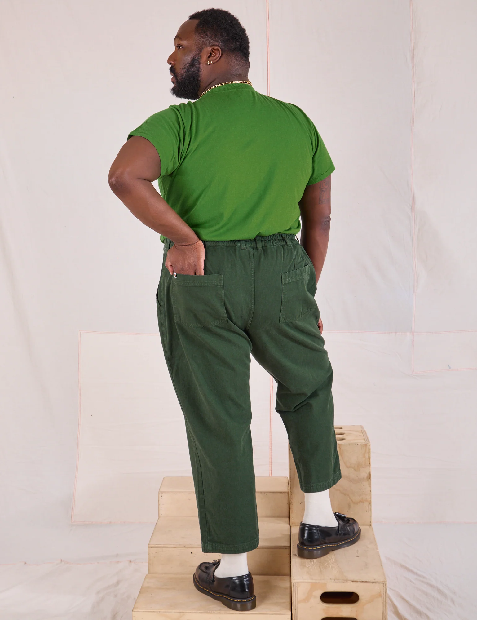 Mid-Rise Work Pants - Swamp Green - Image 13