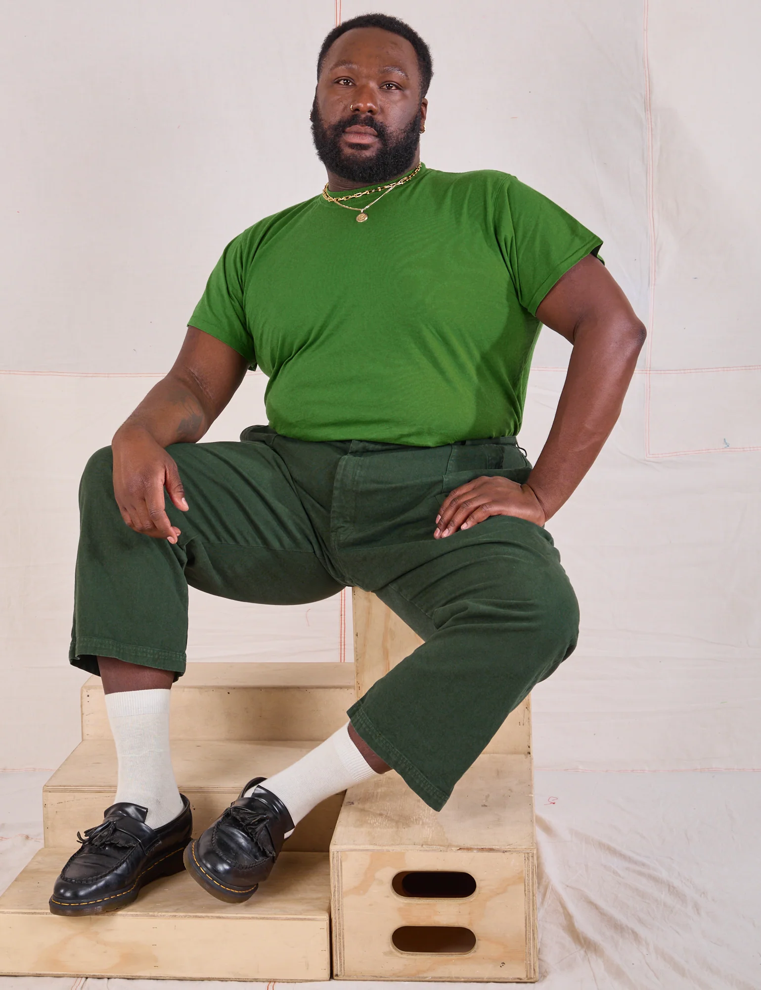 Mid-Rise Work Pants - Swamp Green - Image 14