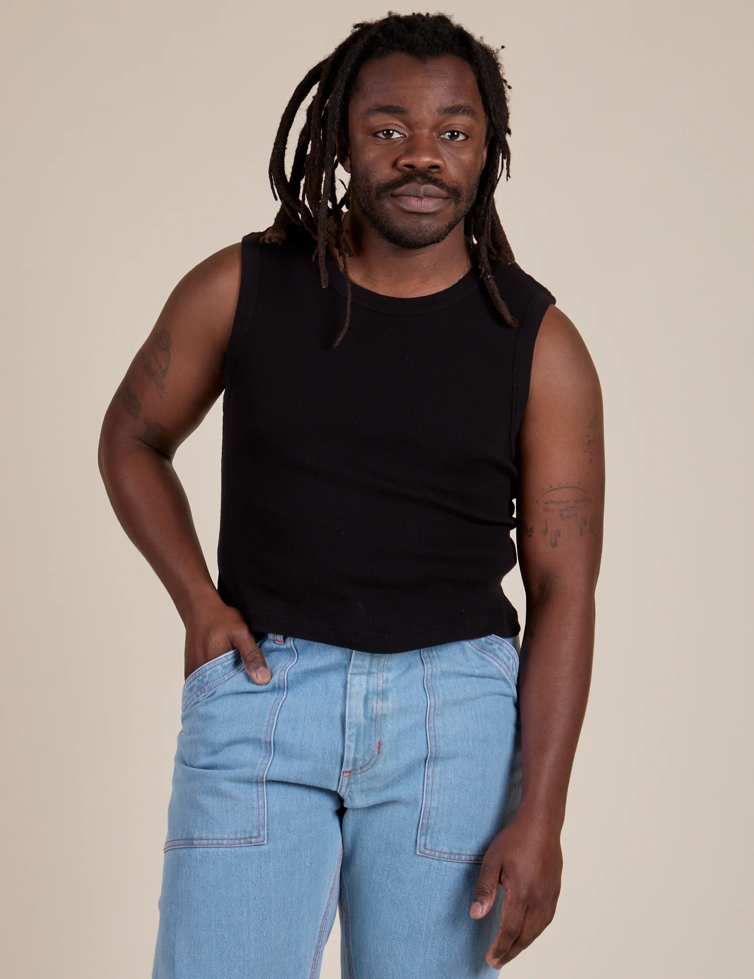 Muscle Tee - Basic Black - Image 19