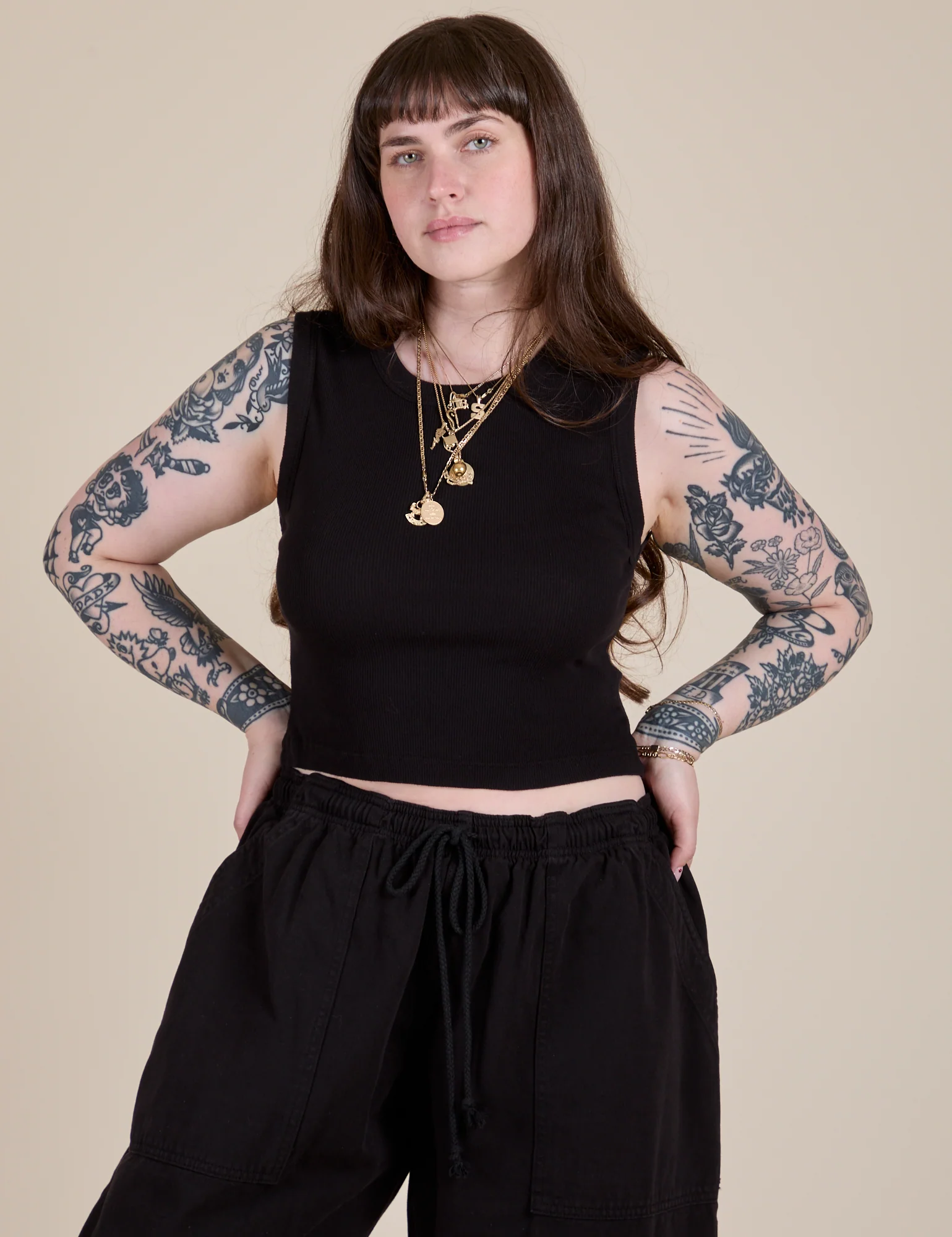 Muscle Tee - Basic Black - Image 27