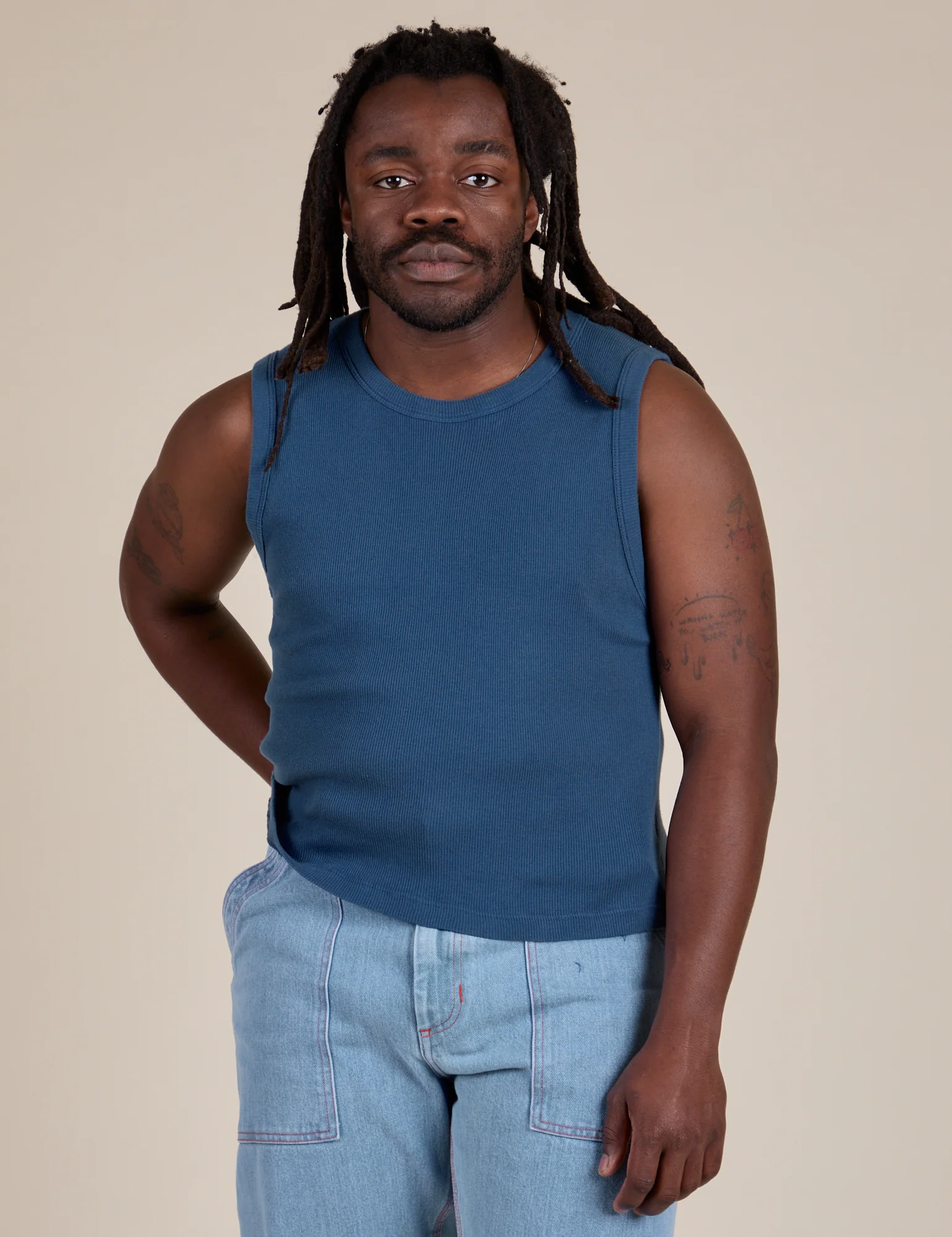 Muscle Tee - French Blue - Image 15