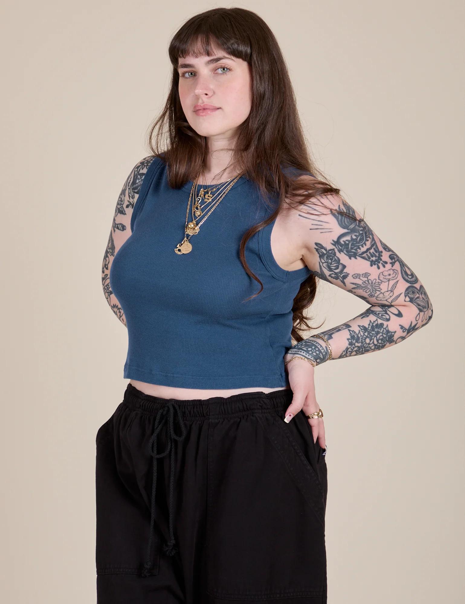 Muscle Tee - French Blue - Image 25