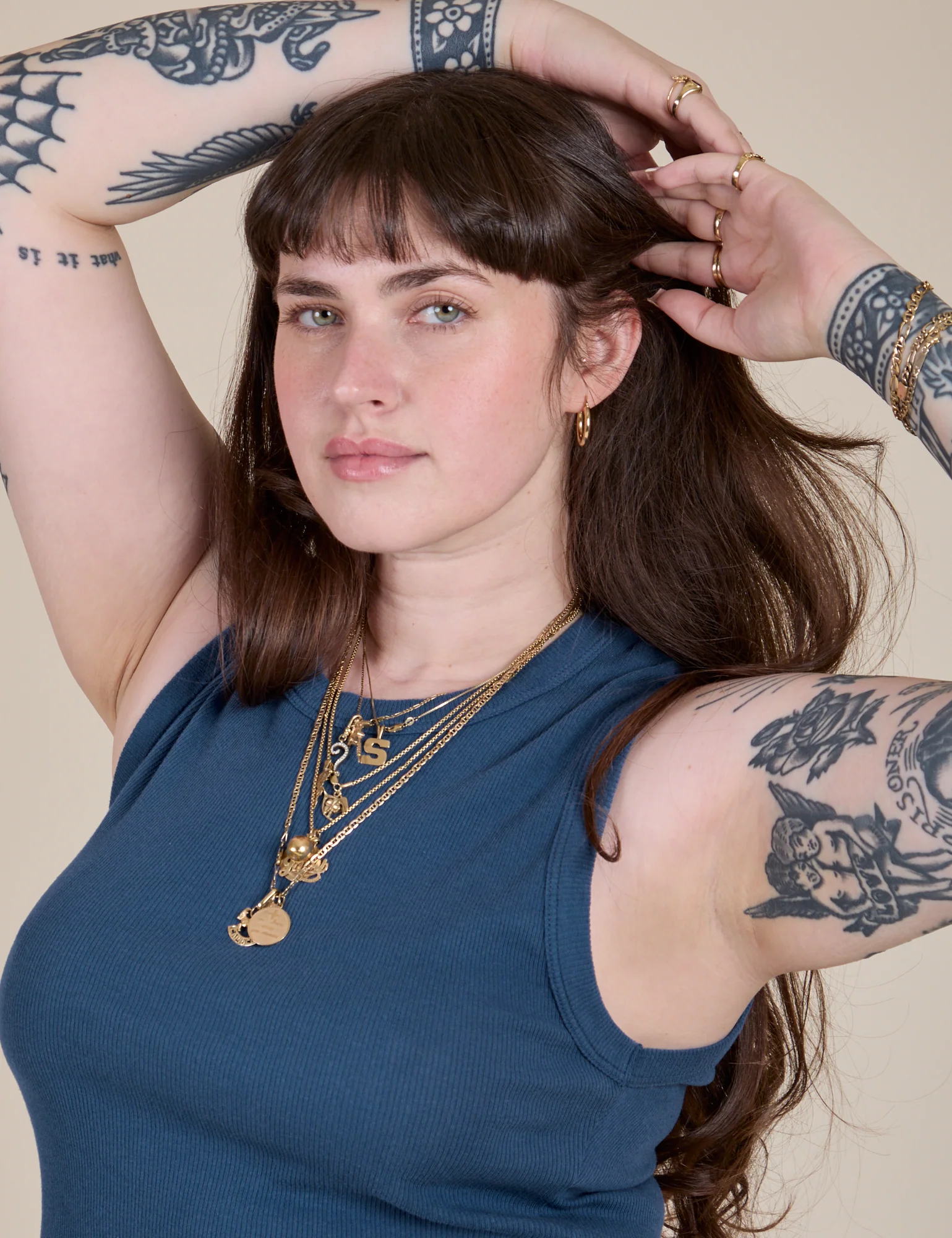 Muscle Tee - French Blue - Image 26