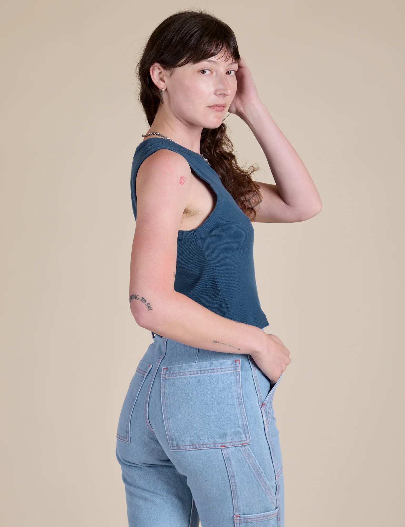Muscle Tee - French Blue - Image 6