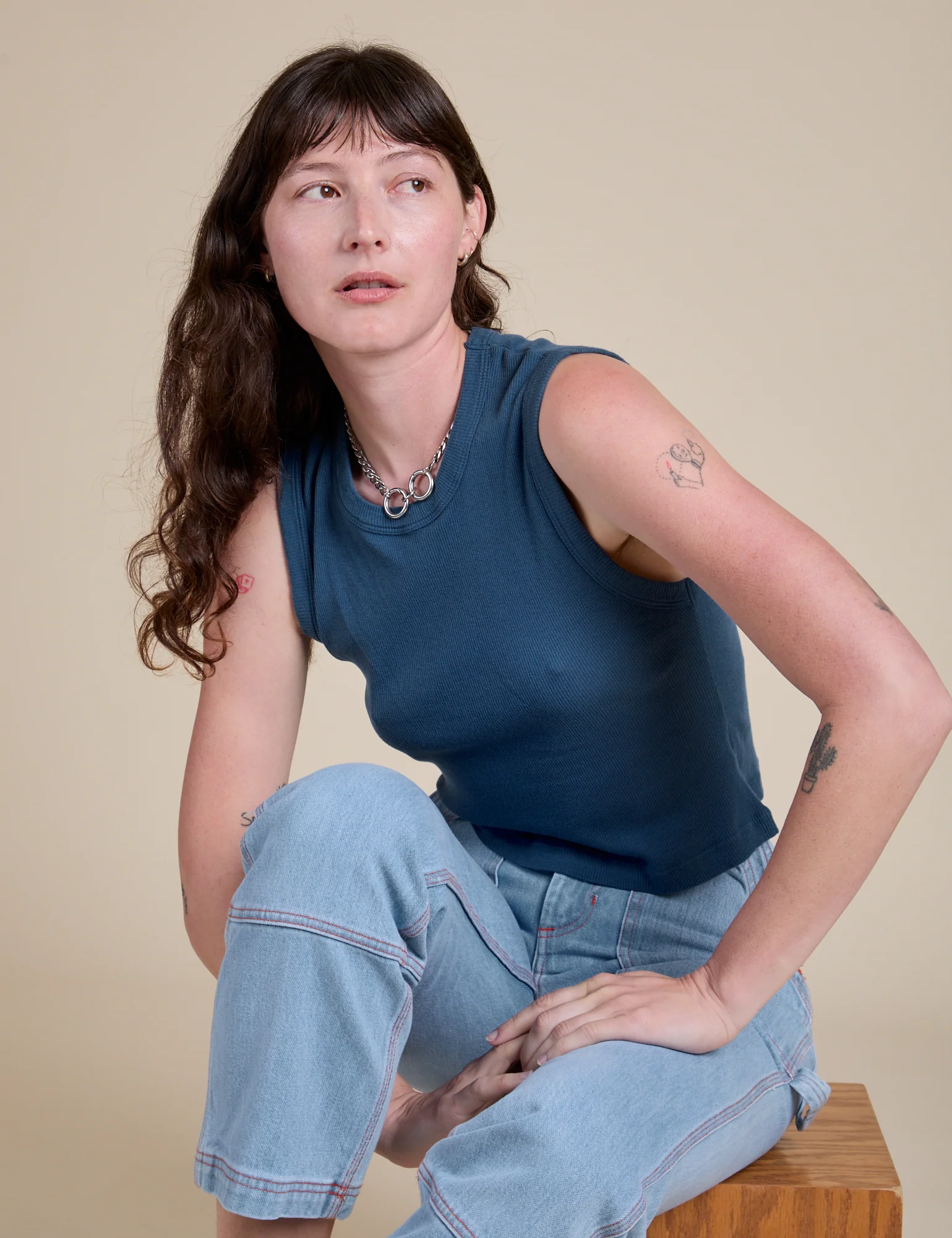 Muscle Tee - French Blue - Image 9