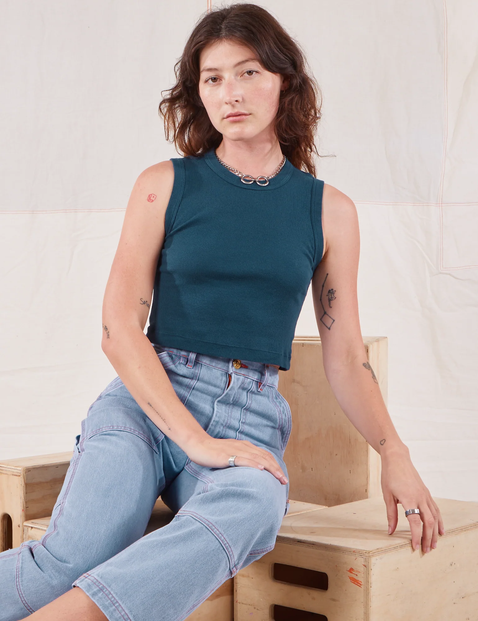 Muscle Tee - Lagoon - Image 8