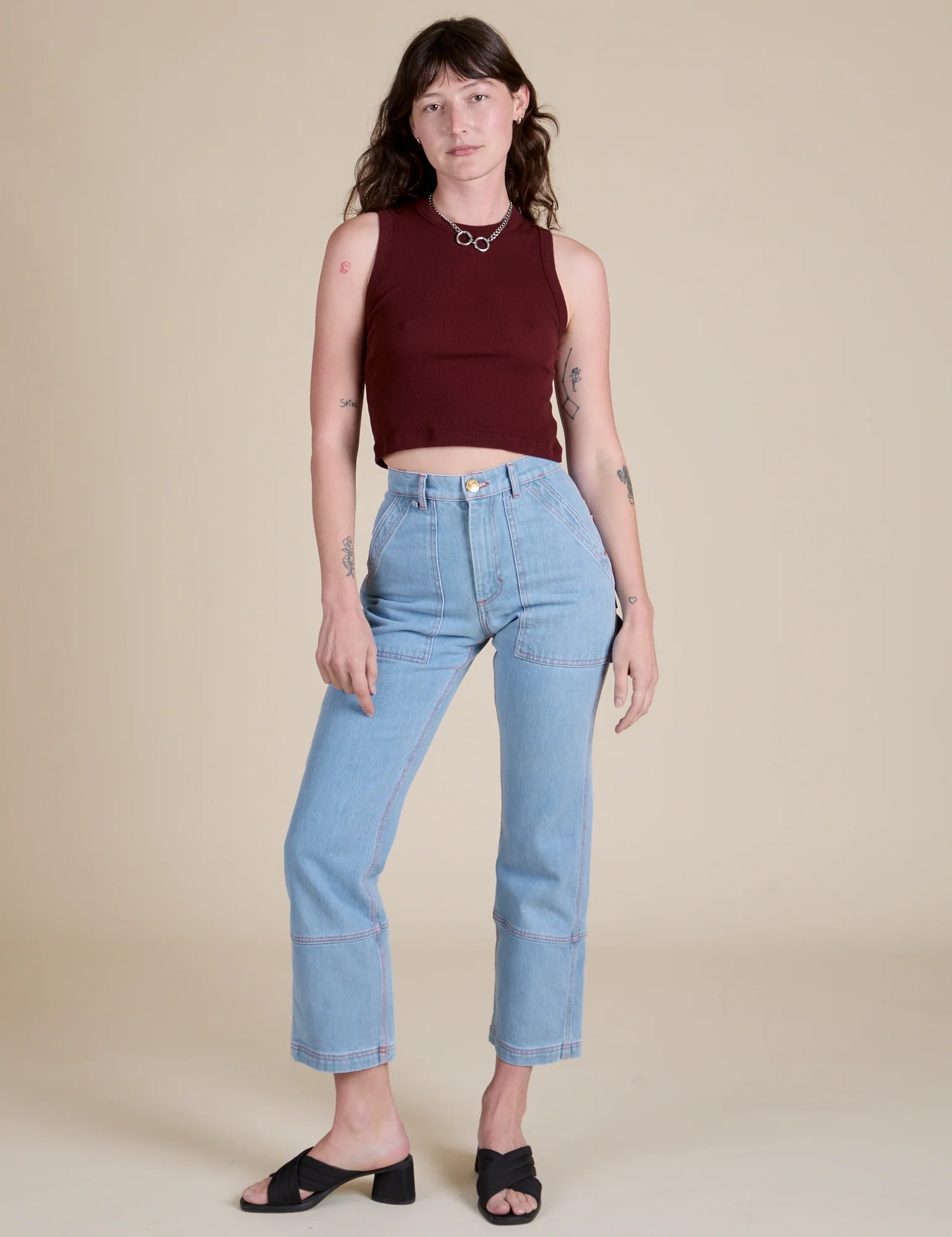 Muscle Tee - Red Wine - Image 13