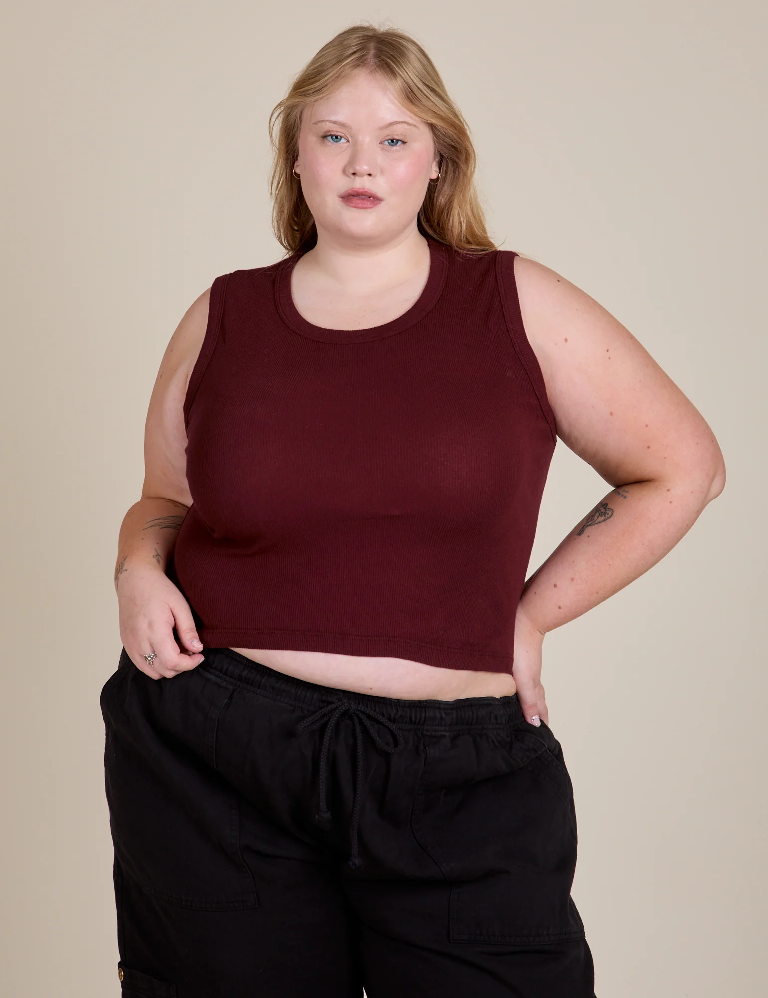 Muscle Tee - Red Wine - Image 24