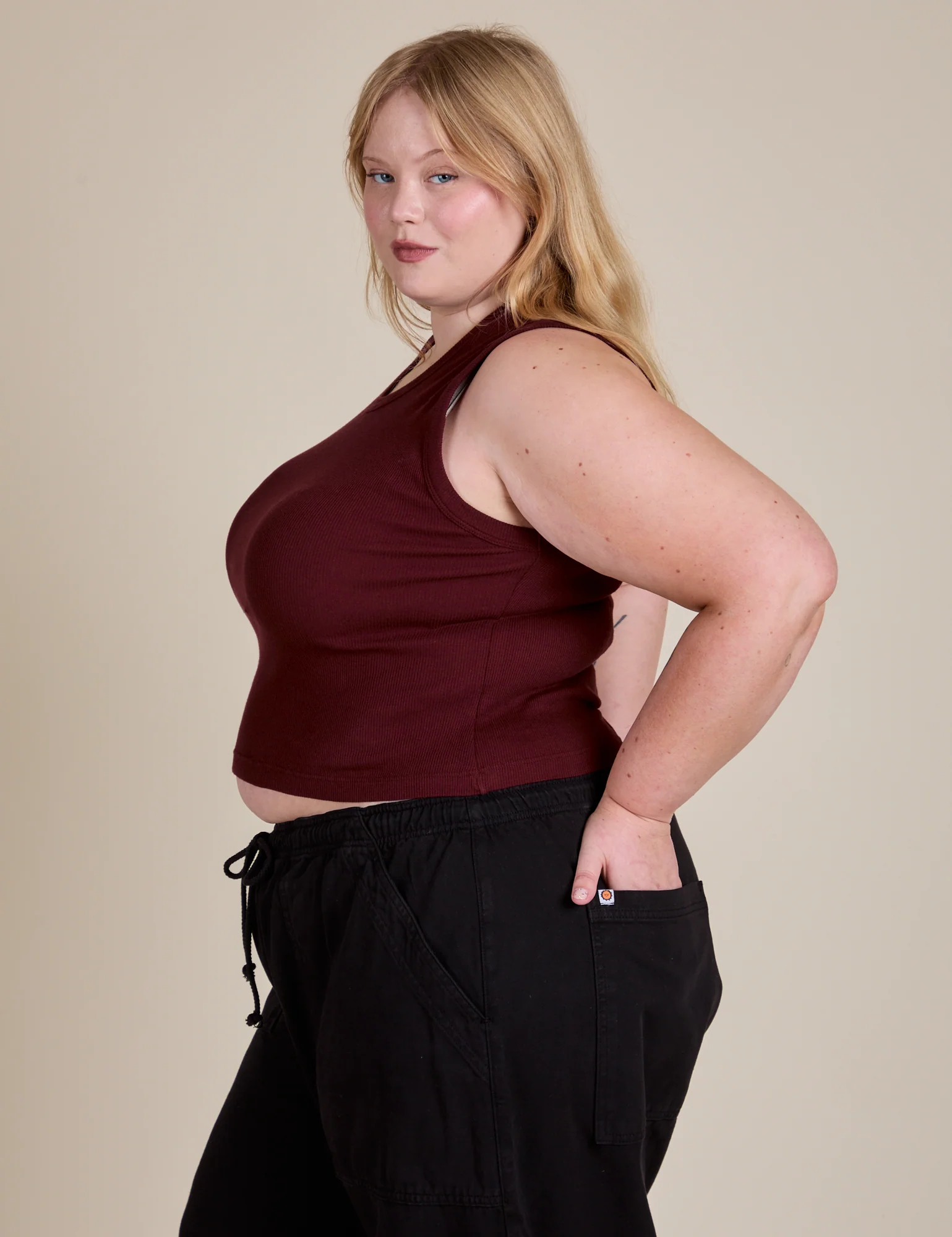 Muscle Tee - Red Wine - Image 27