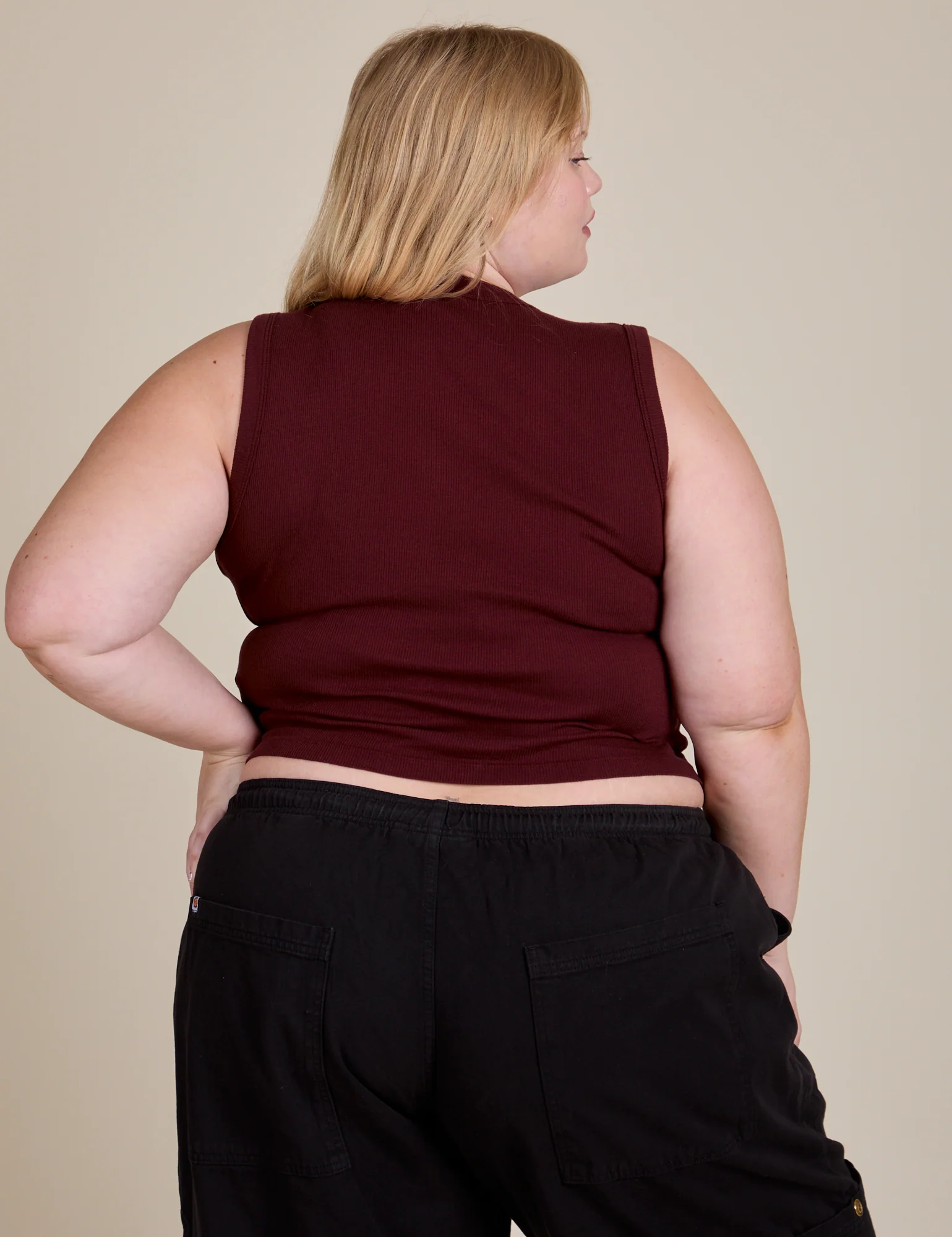 Muscle Tee - Red Wine - Image 29