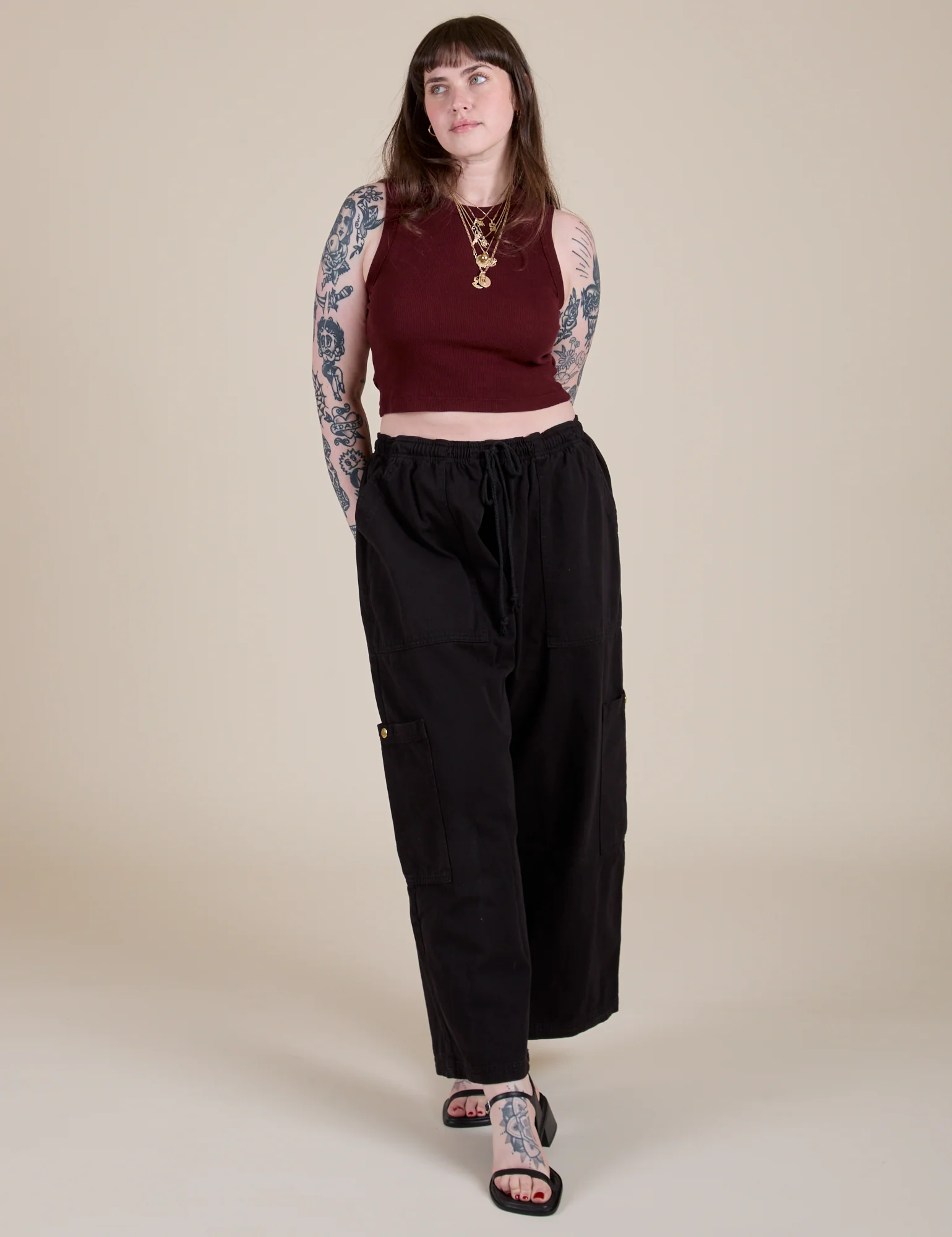 Muscle Tee - Red Wine - Image 4