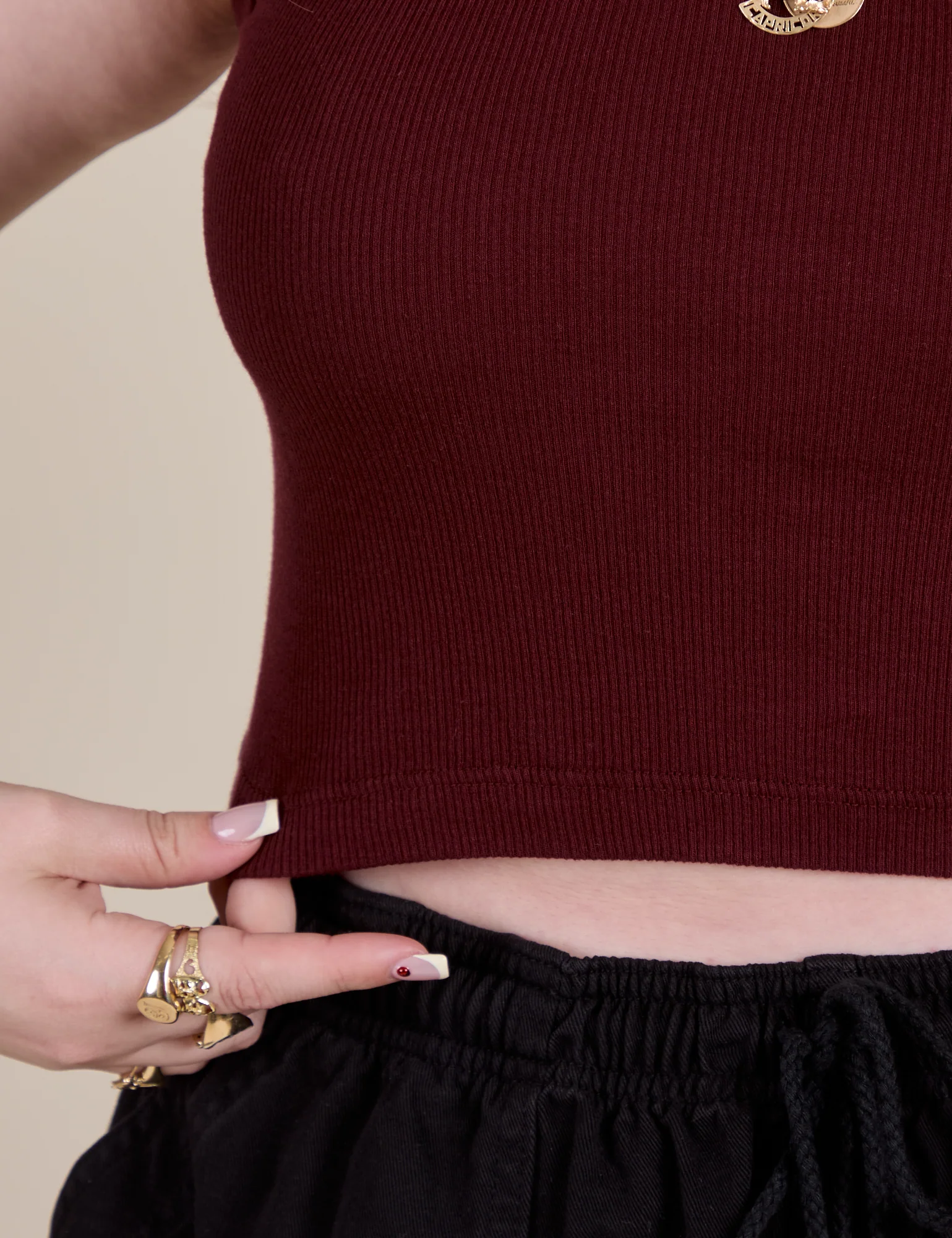 Muscle Tee - Red Wine - Image 5