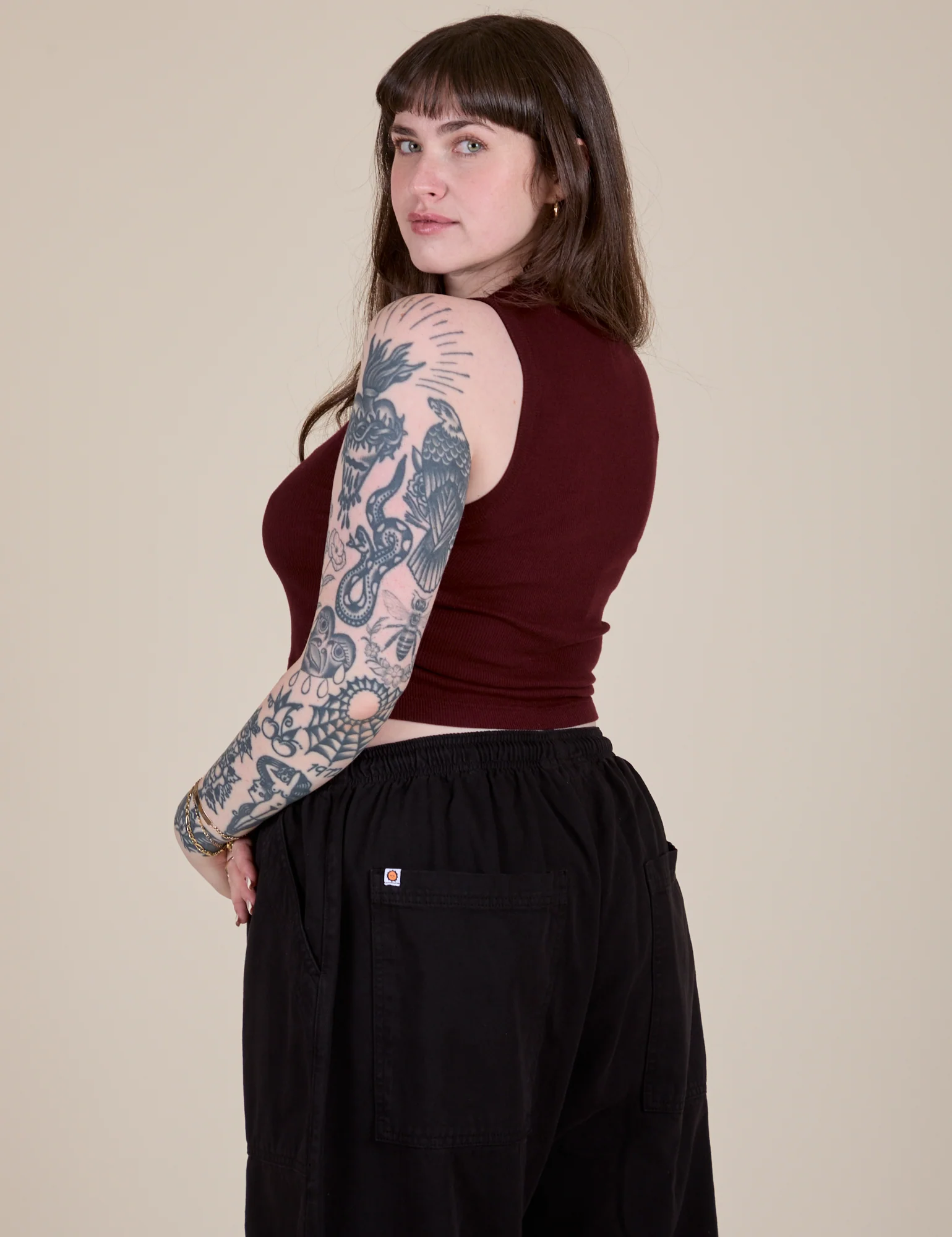 Muscle Tee - Red Wine - Image 7