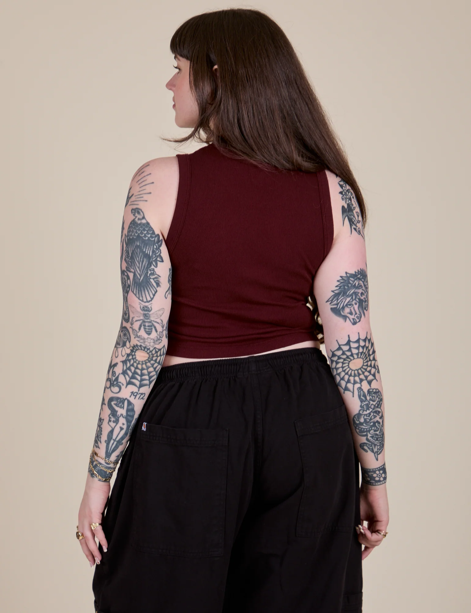 Muscle Tee - Red Wine - Image 8