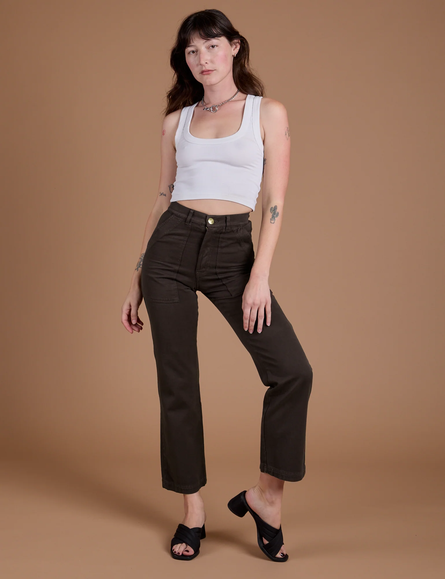 Organic Work Pants - Espresso Brown
