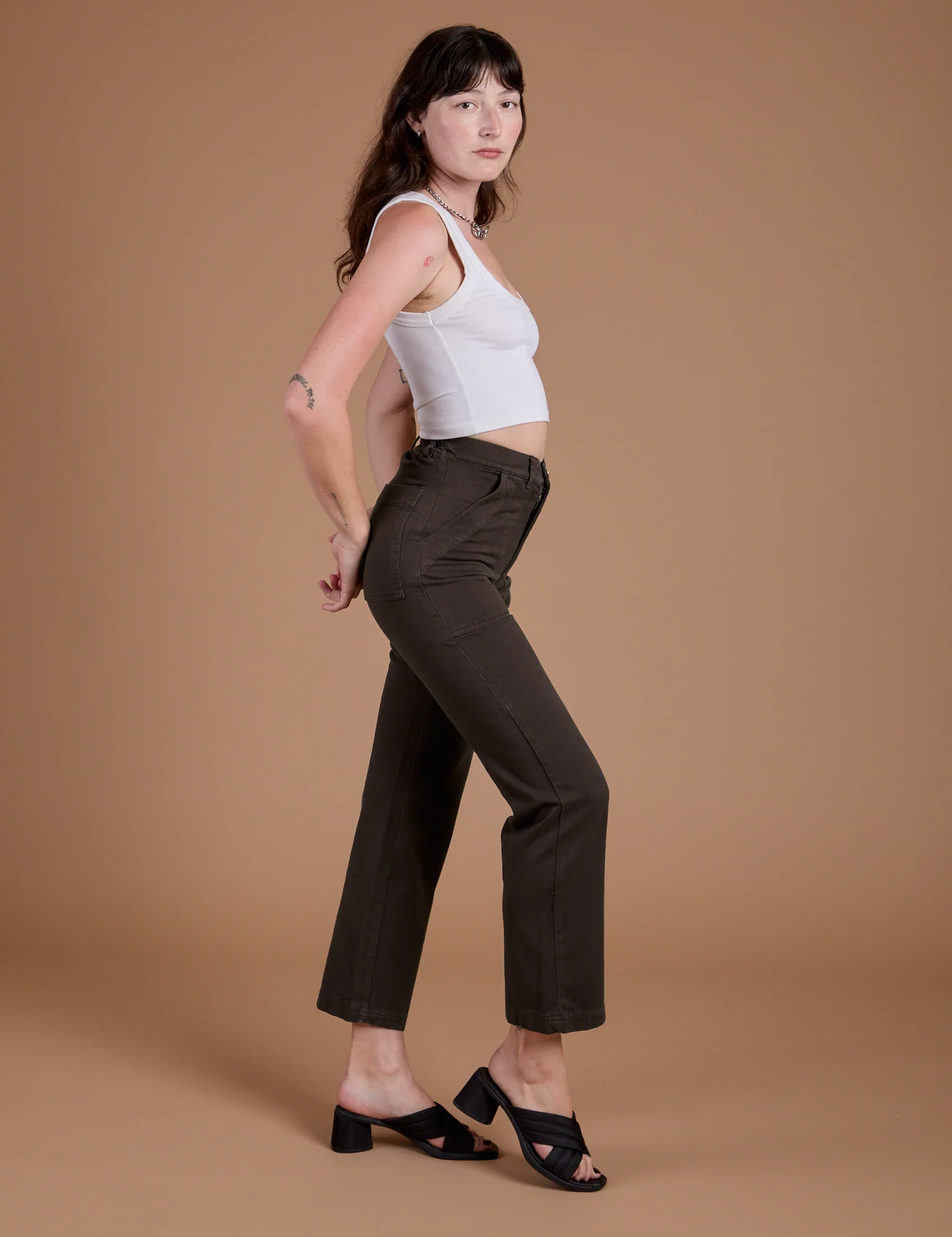 Organic Work Pants - Espresso Brown - Image 5