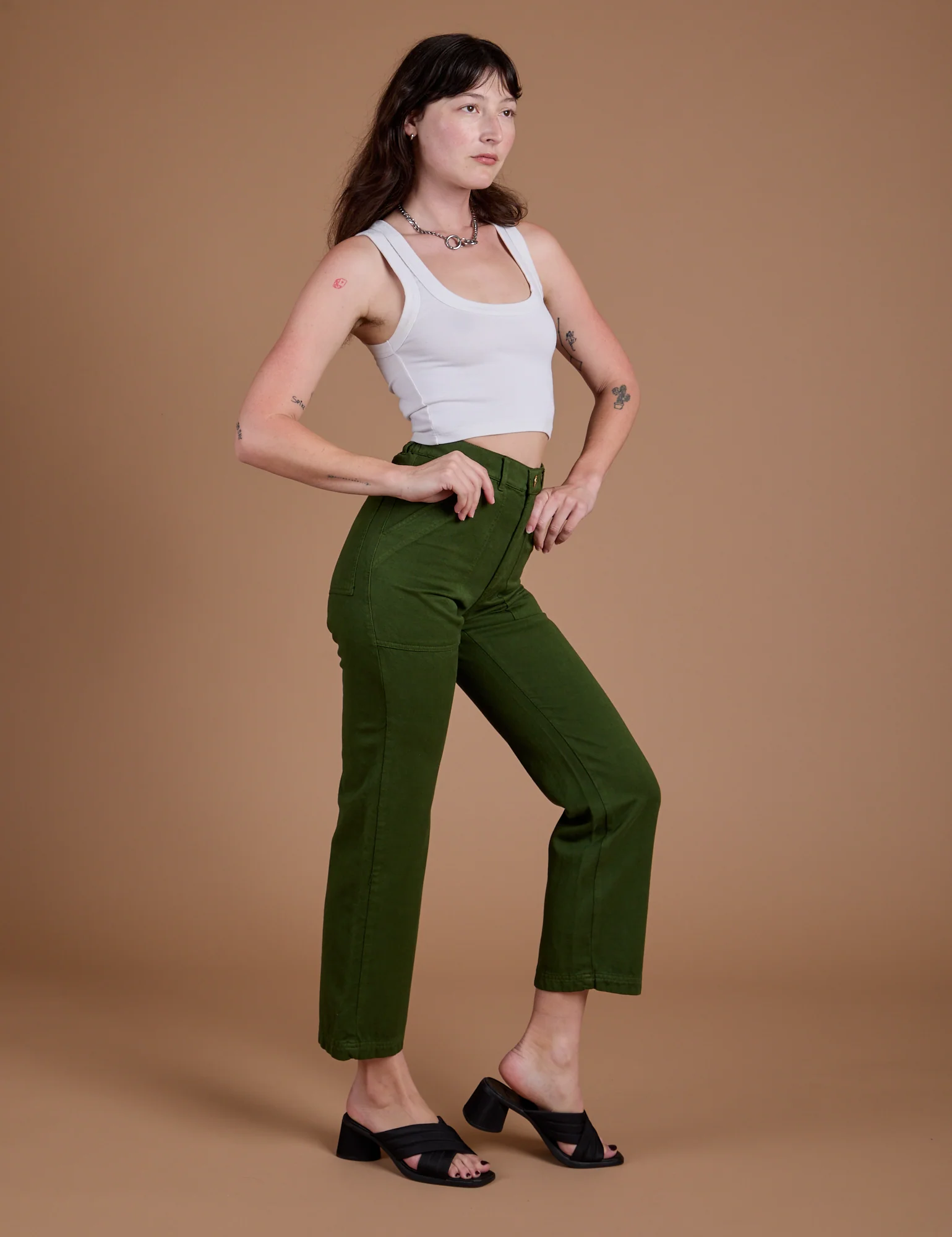 Organic Work Pants - Evergreen - Image 5