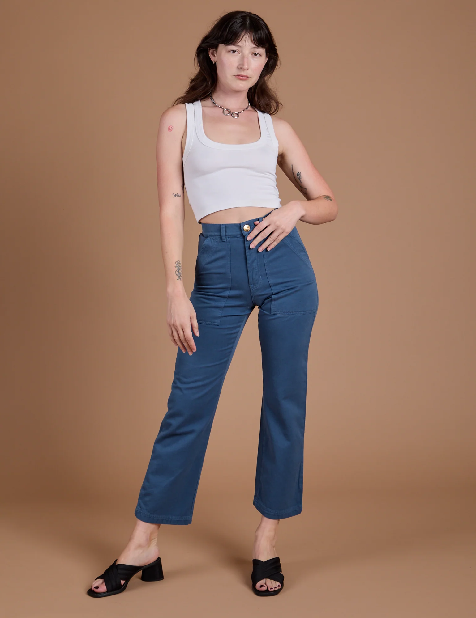 Organic Work Pants - French Blue