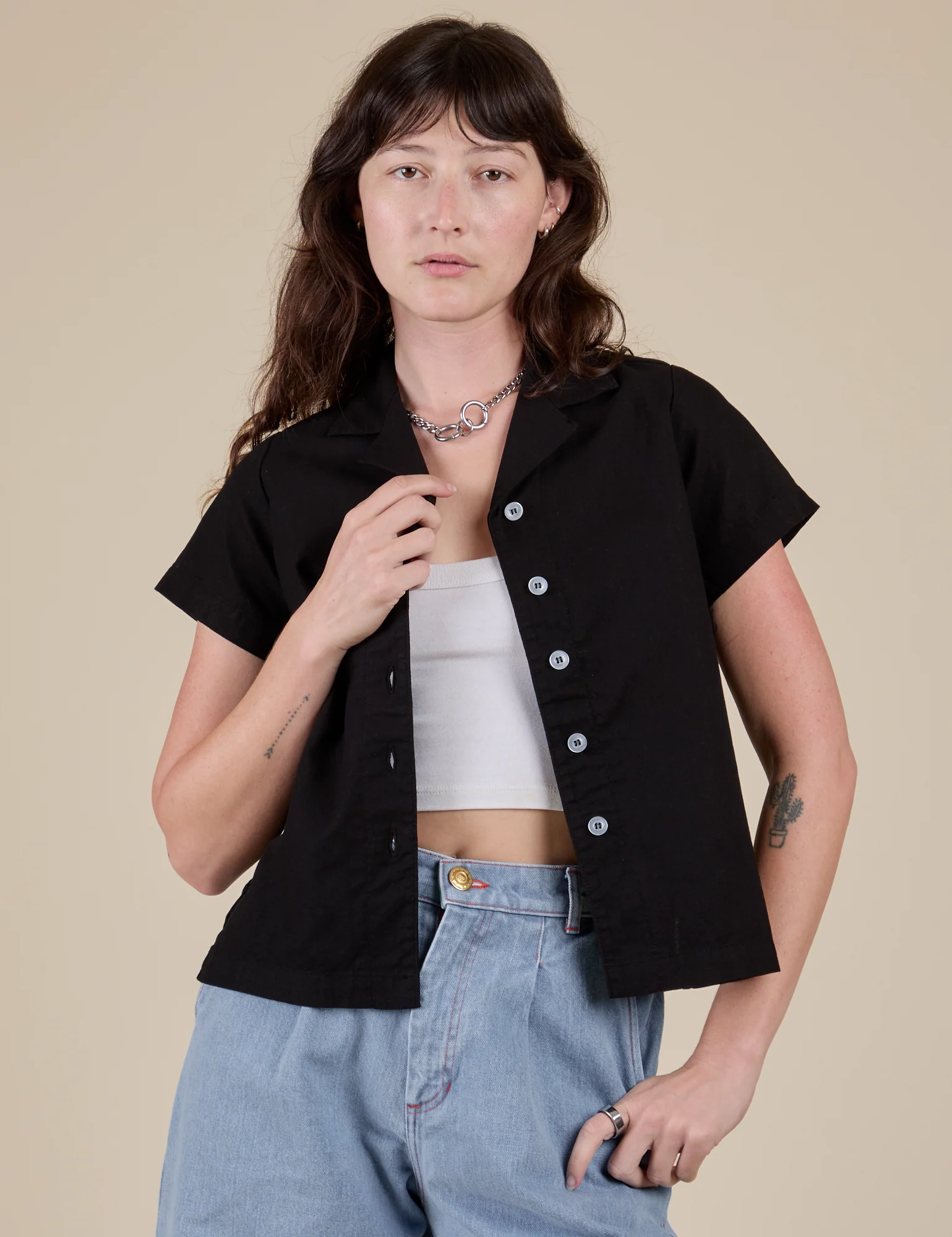 Pantry Button-Up - Basic Black - Image 17