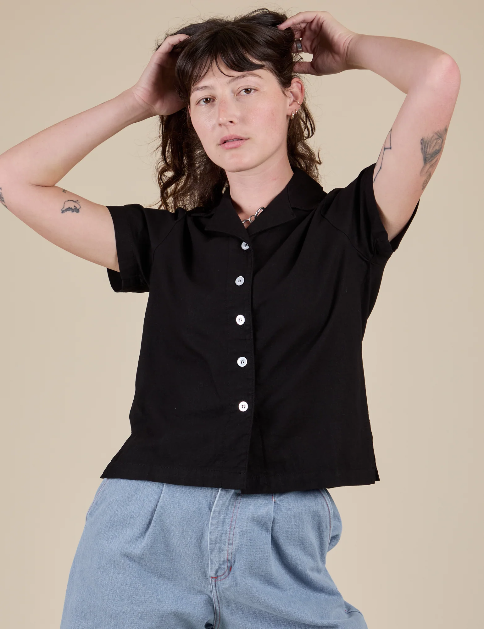 Pantry Button-Up - Basic Black - Image 19