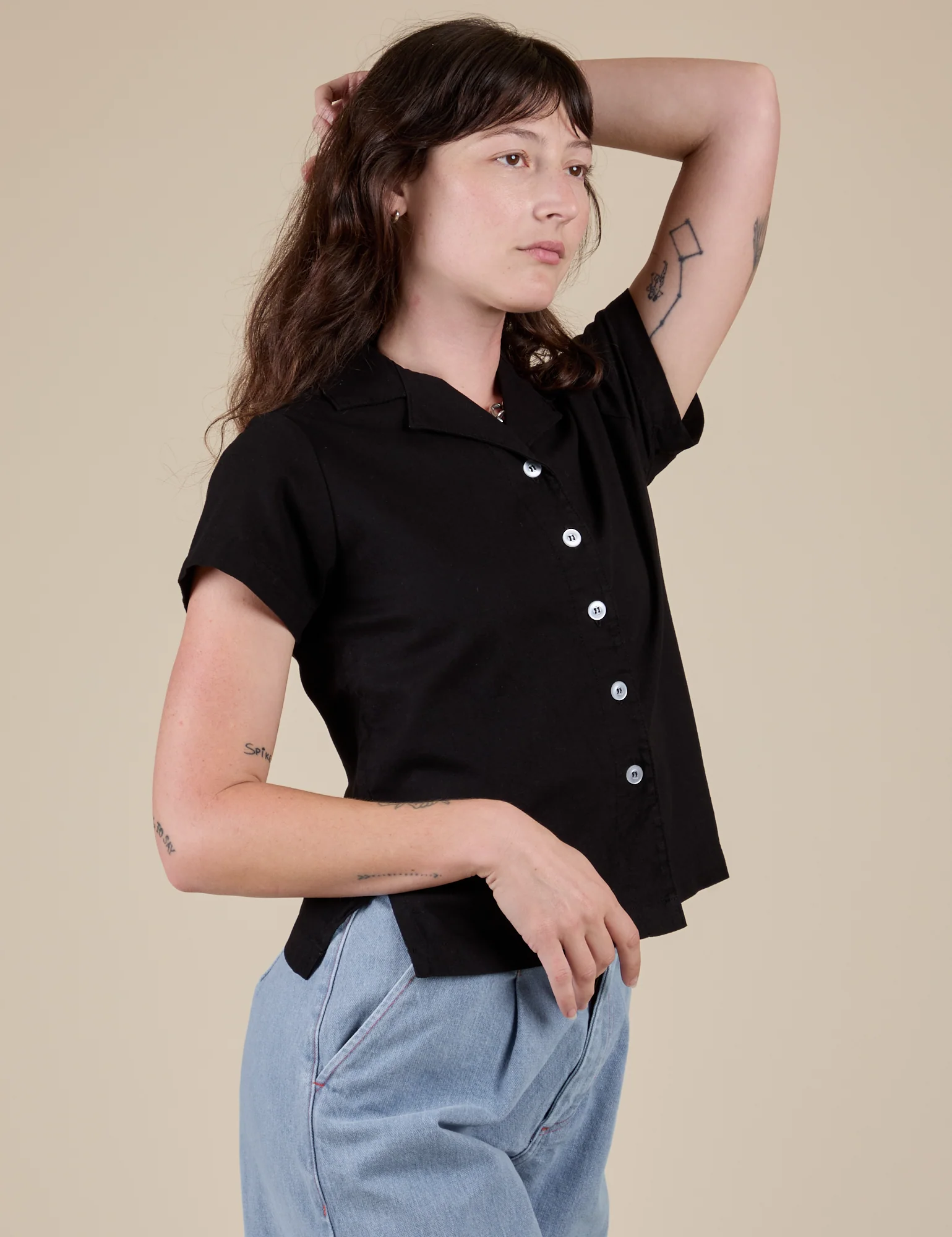 Pantry Button-Up - Basic Black - Image 21
